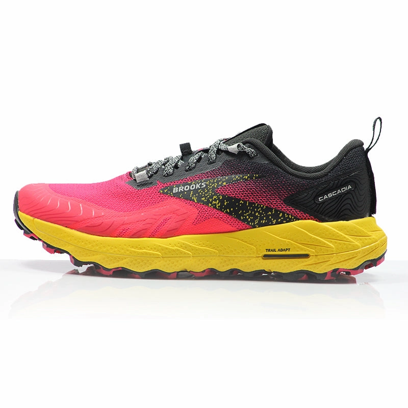 Best Running Shoes For Pronation Brooks Cascadia 17 Women's Trail Shoe - Diva Pink/Black/Lemon Chrome