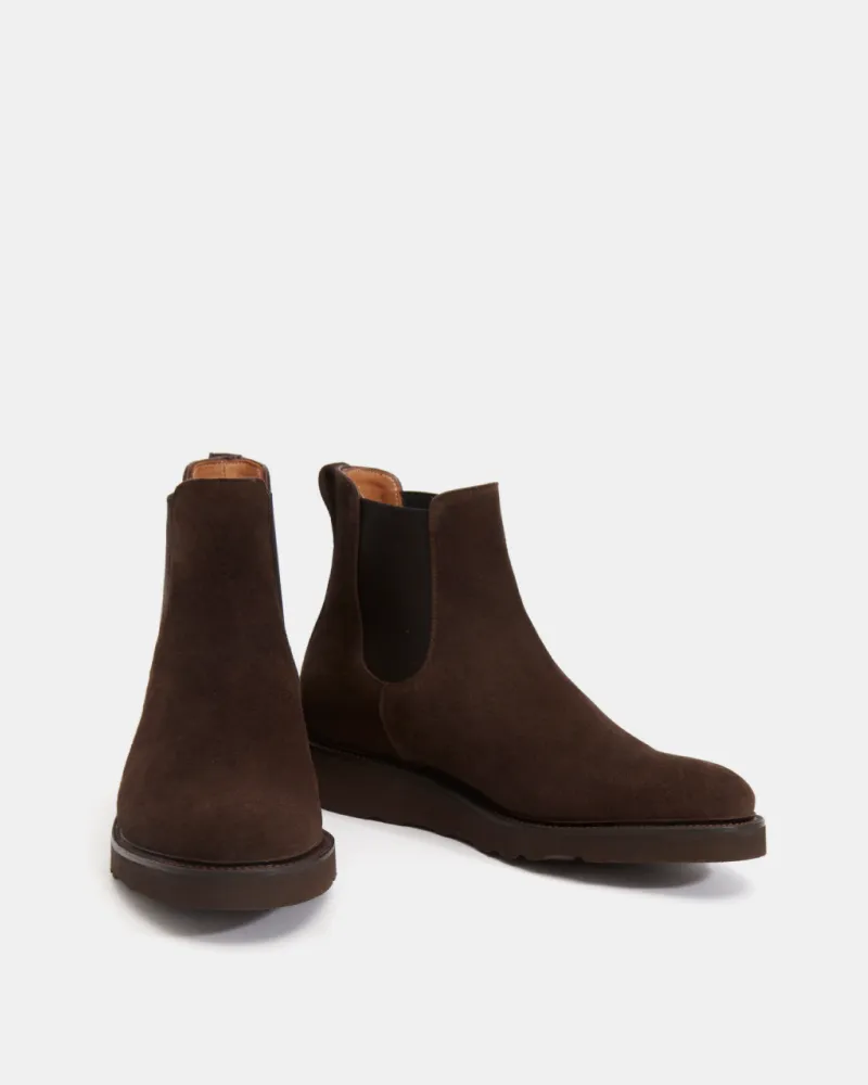 Patchwork Boots Brown Suede Lightweight Chelsea Boot