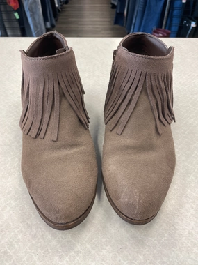 Brown Boots Ankle Heels Steve Madden, Size 6.5 Snake Skin Ankle Boots