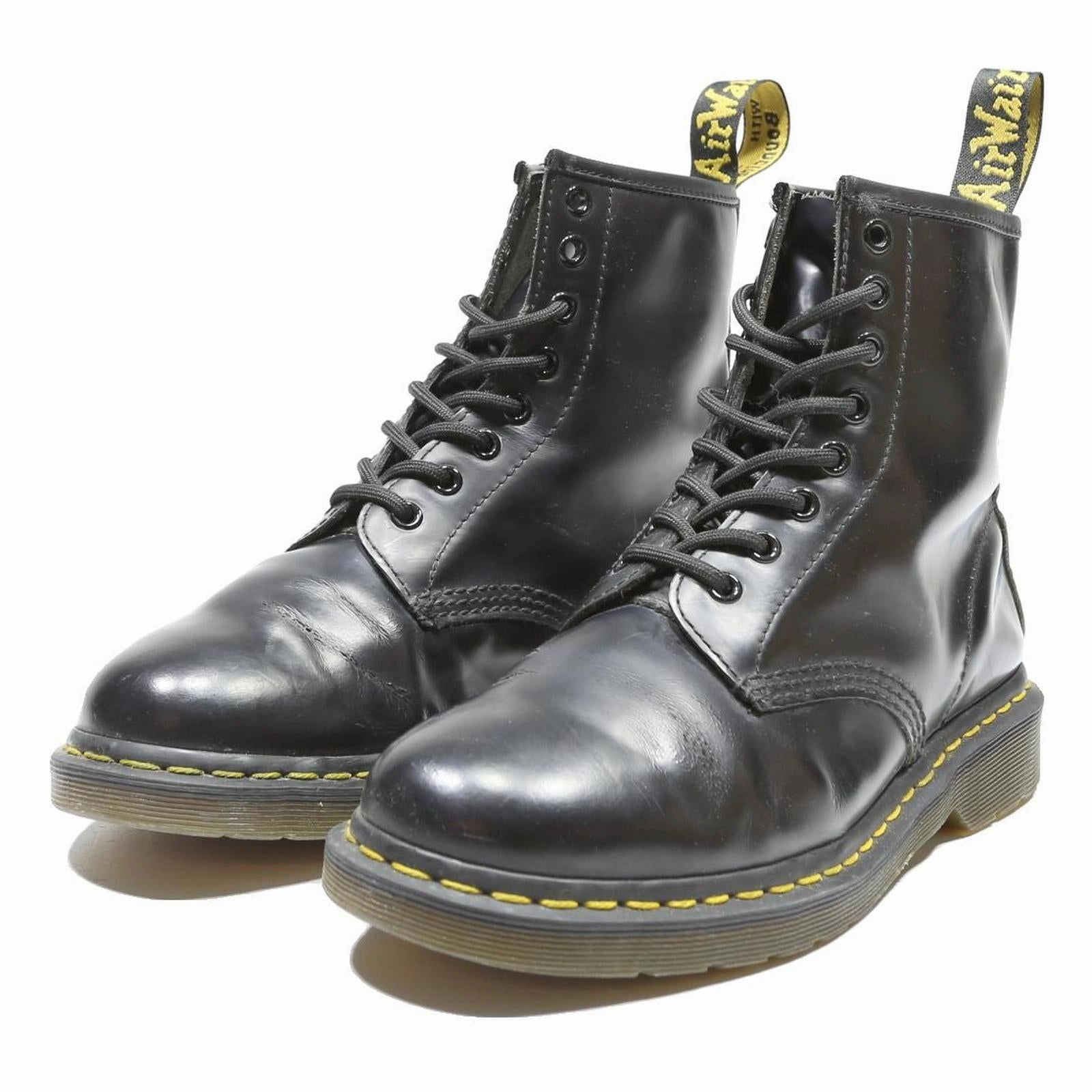 Moc Toe DR MARTENS 1460 Mens Lace-Up Boots Black Leather UK 6 Classic Stitching