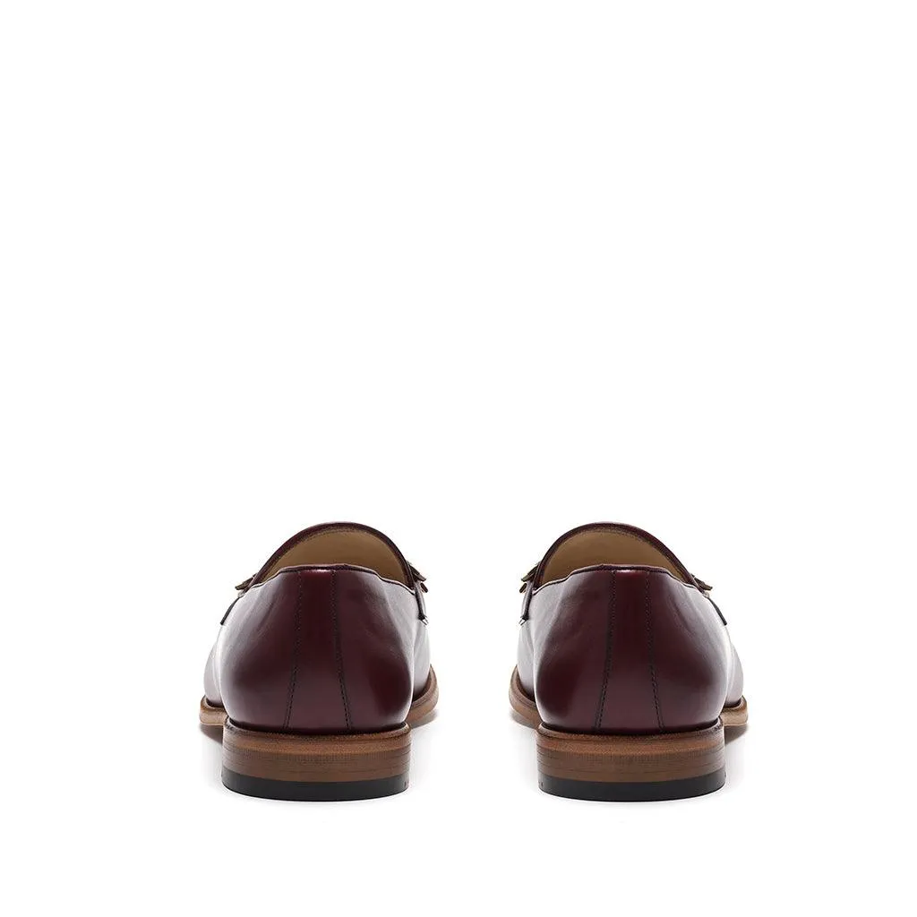 Clark Shoes Loafers Burgundy Calf Horsebit Loafer