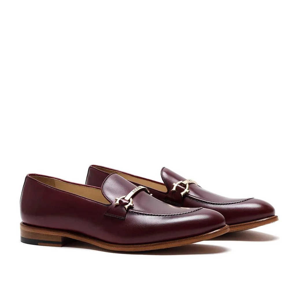 Burgundy Calf Horsebit Loafer Denim Loafers