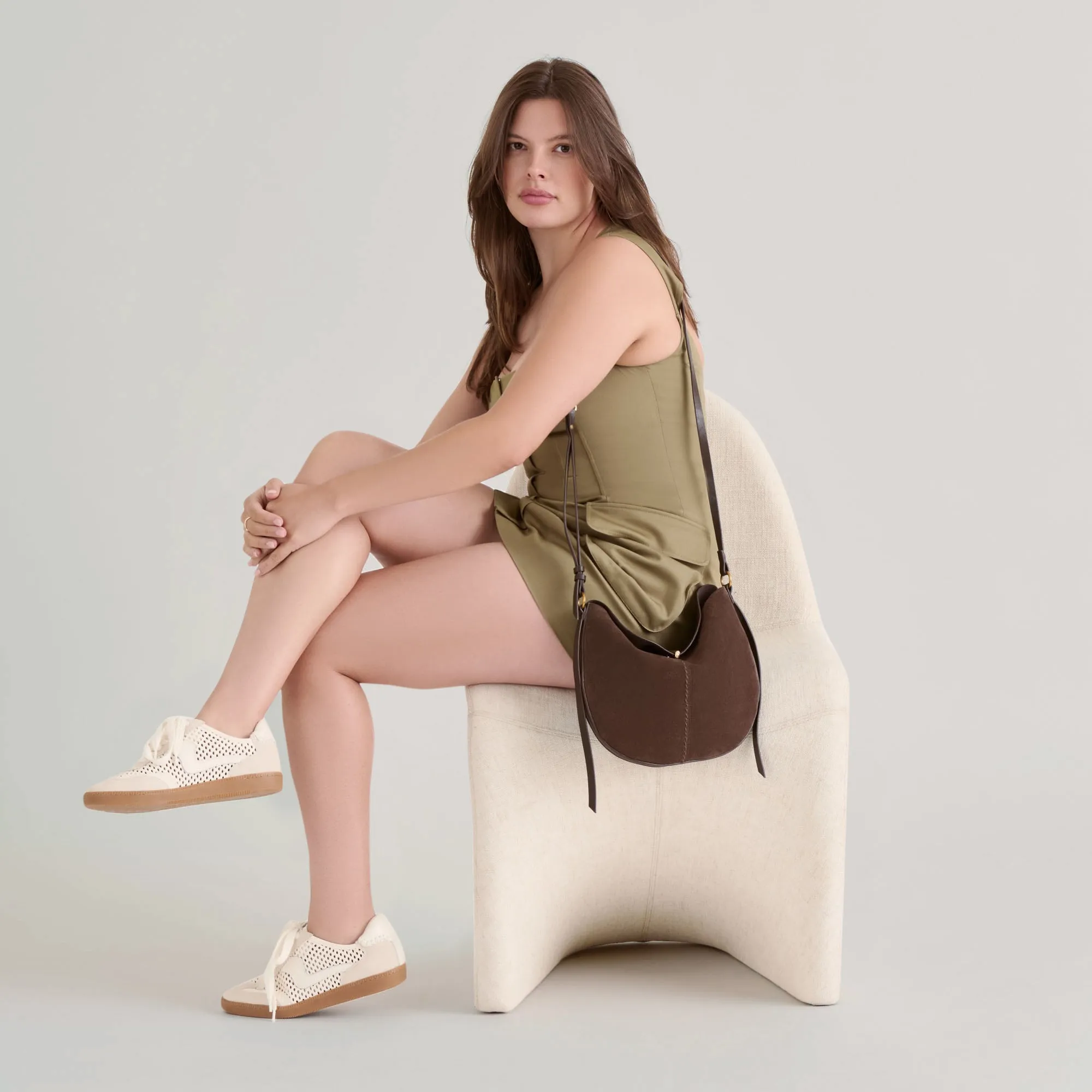 NOTICE SNEAKERS IVORY PERFORATED NUBUCK