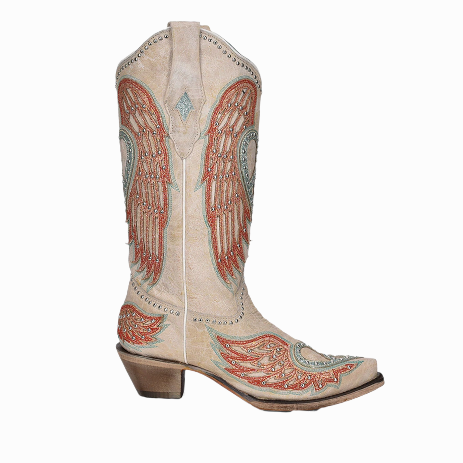 Corral Ladies Studded Bone Heart & Wings Overlay Western Boots A4236 Winter Waterproof Snow Boots