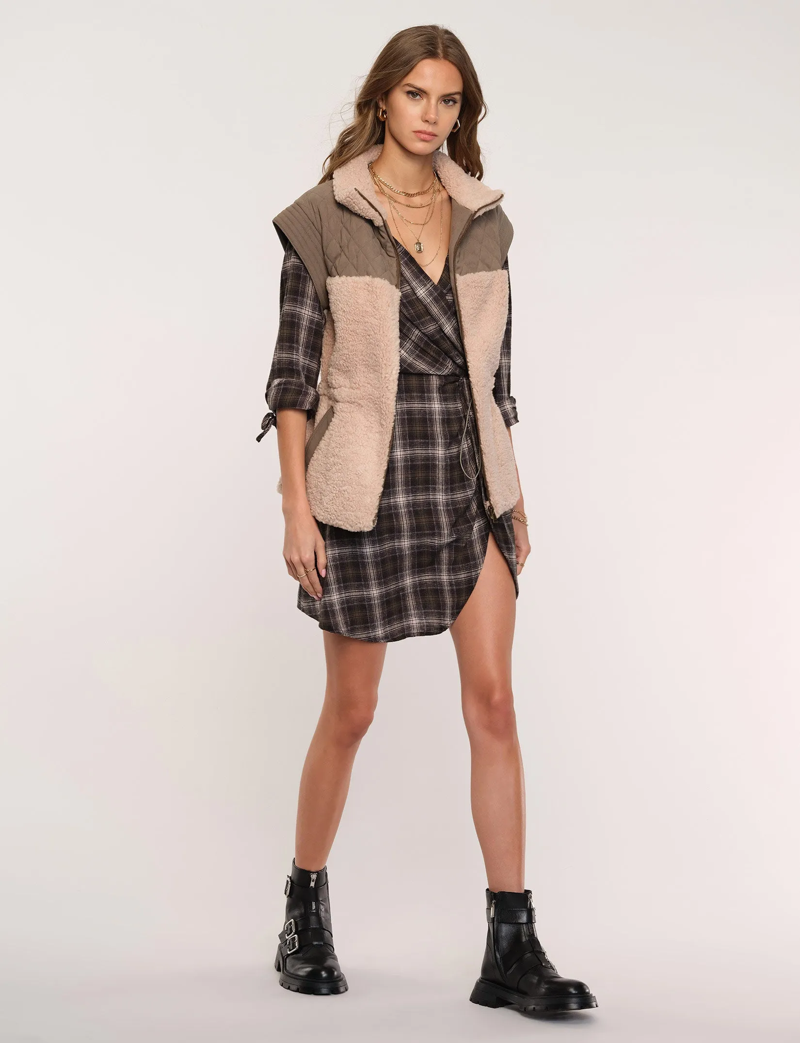 Cadence Vest Miu Miu Biker Boots