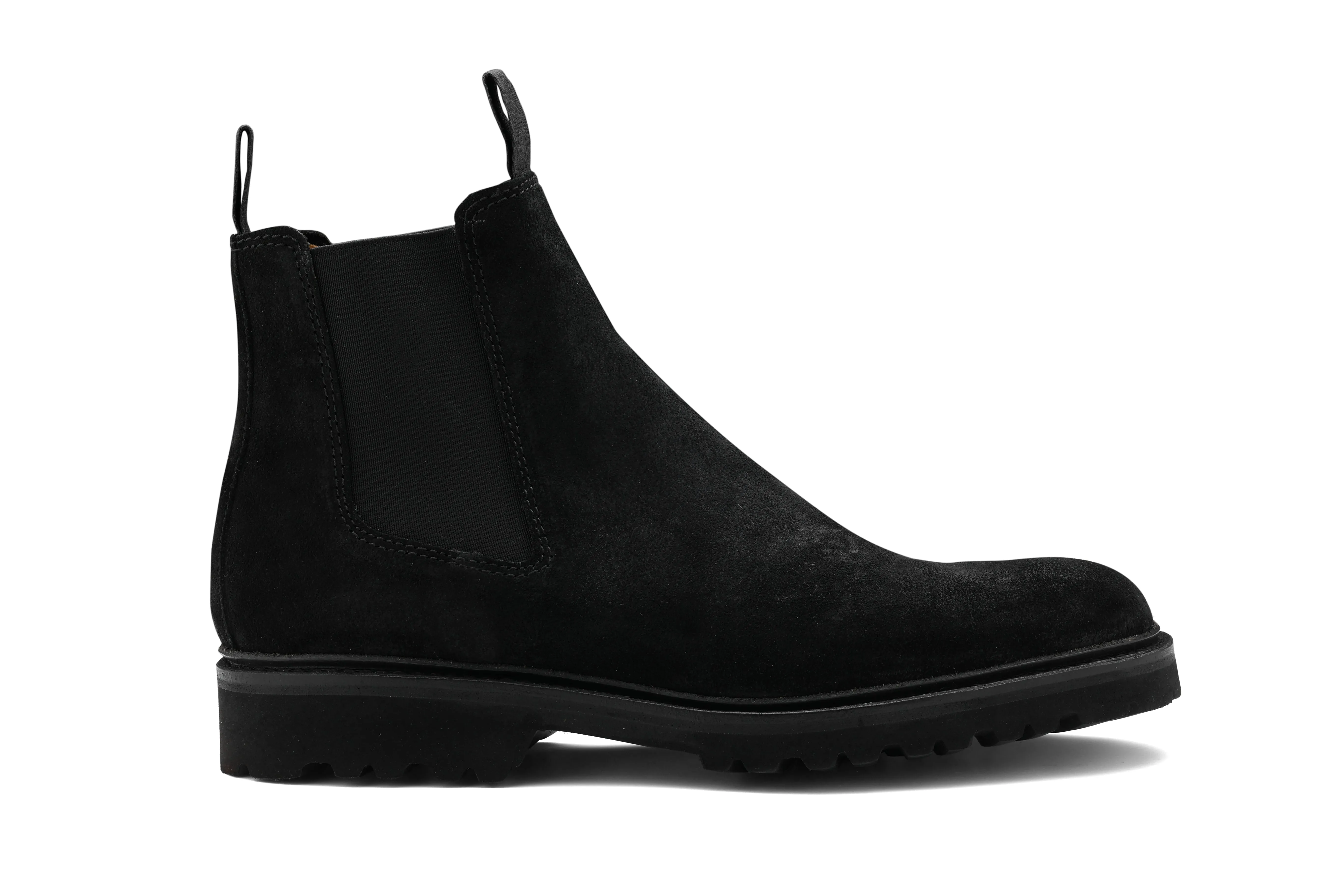 Camborne - Black Waxy Suede Best Hiking Boots For Wide Feet