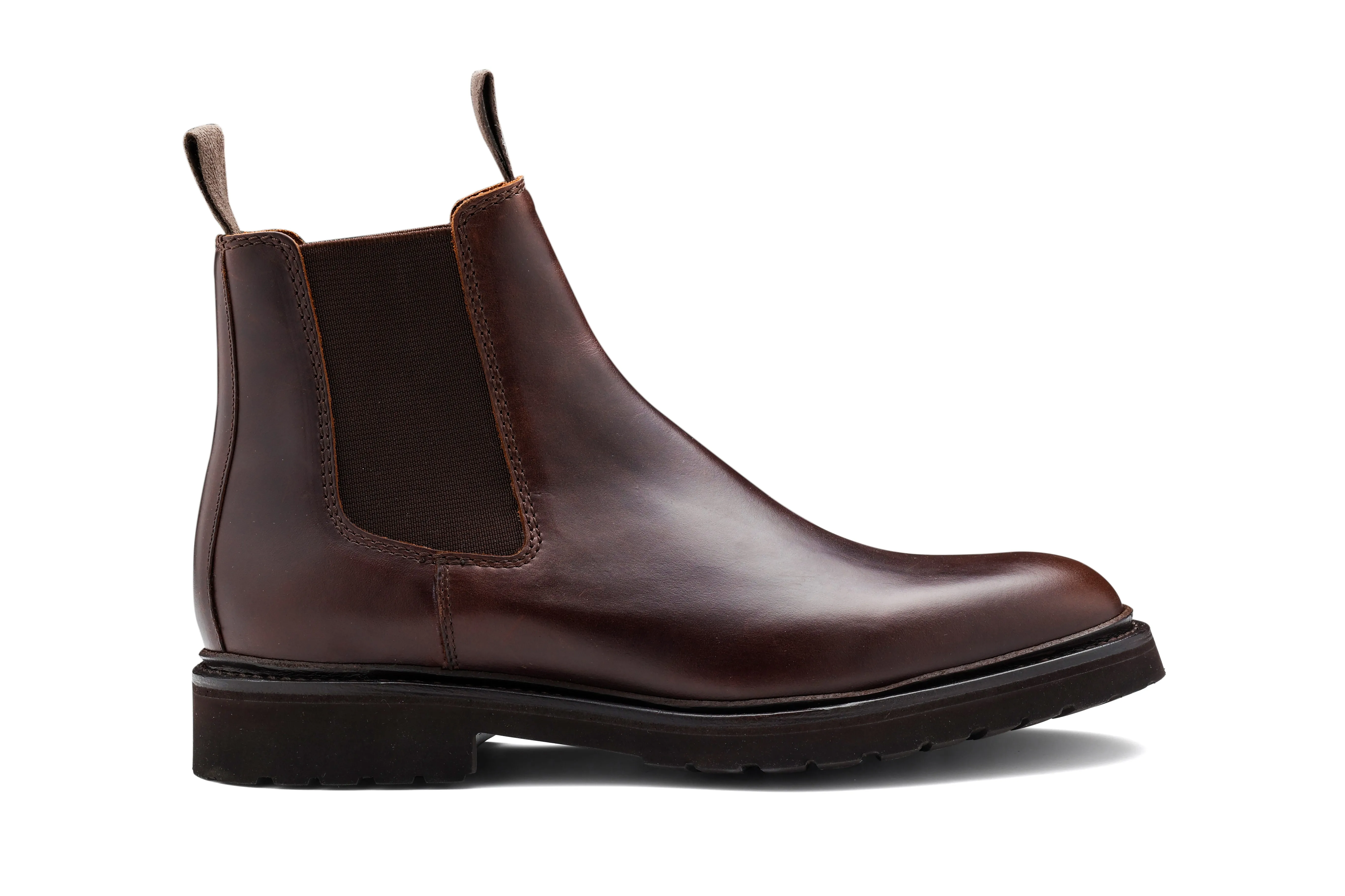 Camborne - Brown Pull Up Wedge Ankle Boots