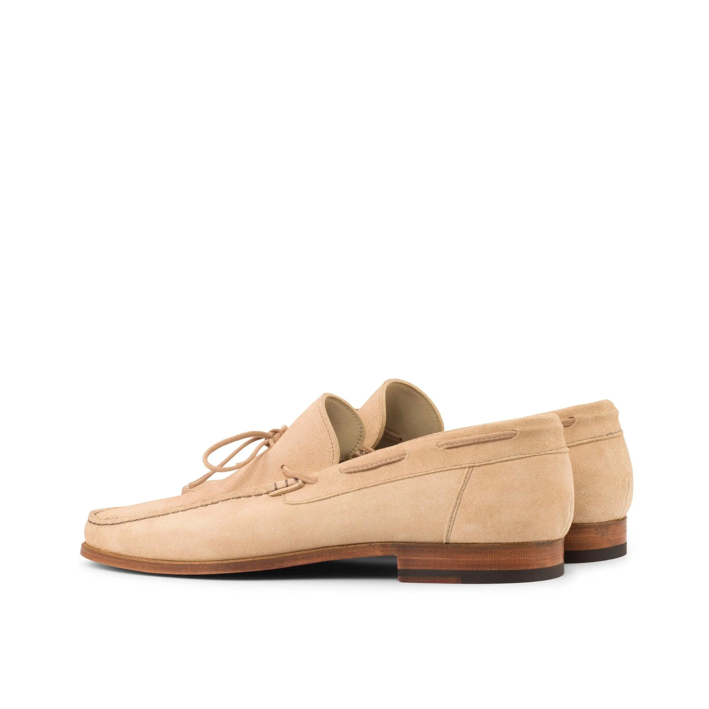 Camel Suede String Moccasin Loafer Expensive Loafers Brands
