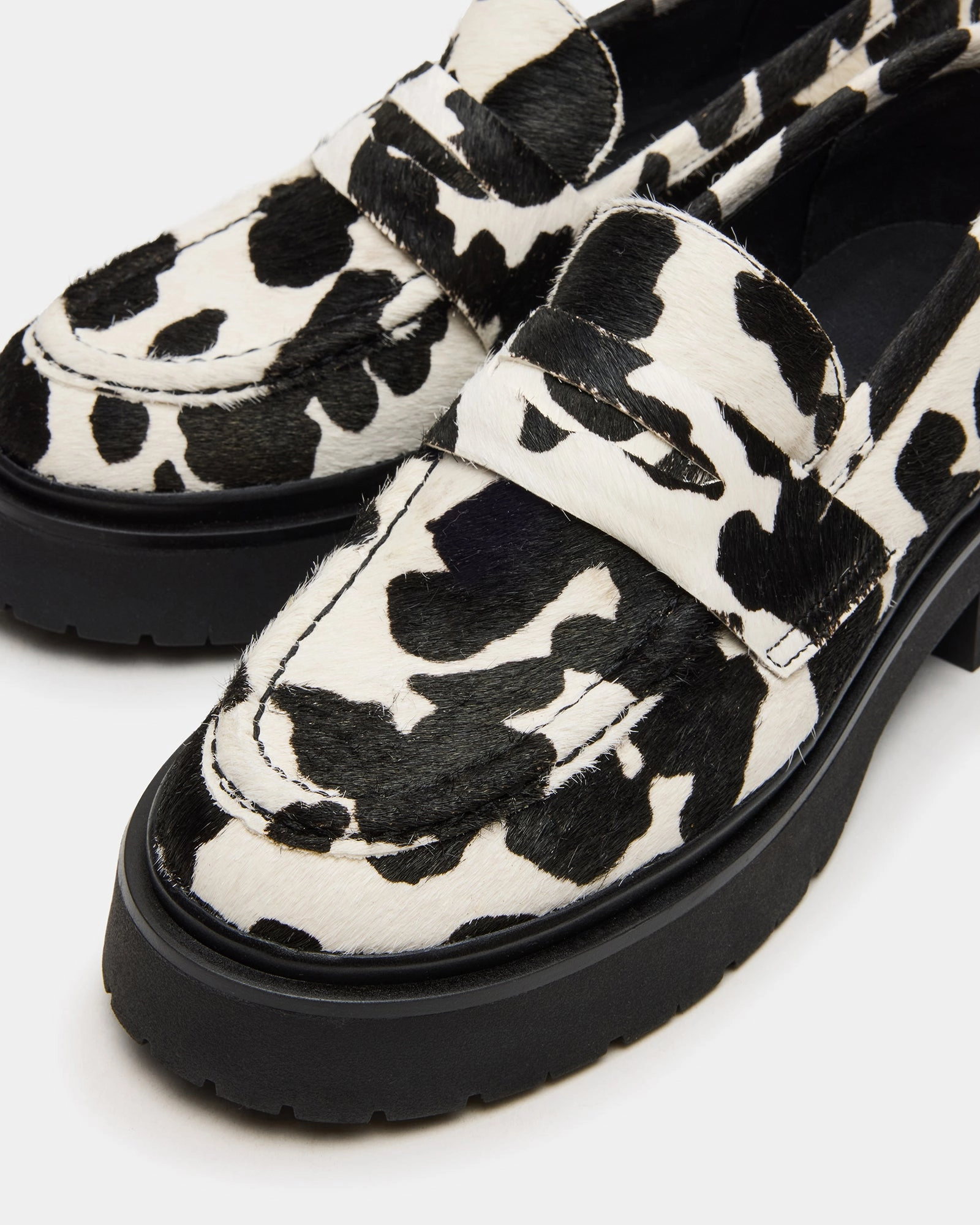 Gh Bass & Co Loafers LAYKEN BLACK COW PRINT