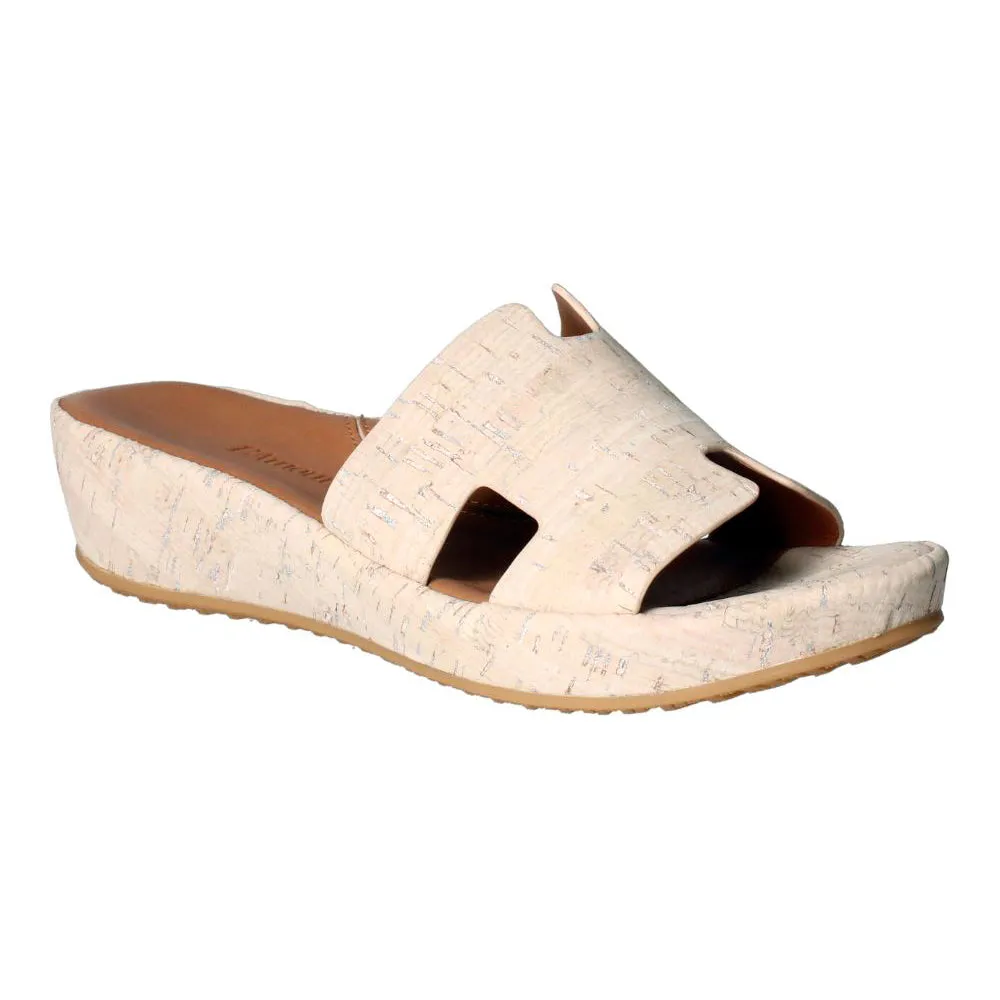 Cheetah Slip On Shoes Catiana Slip on Sandal - Whitewash Cork