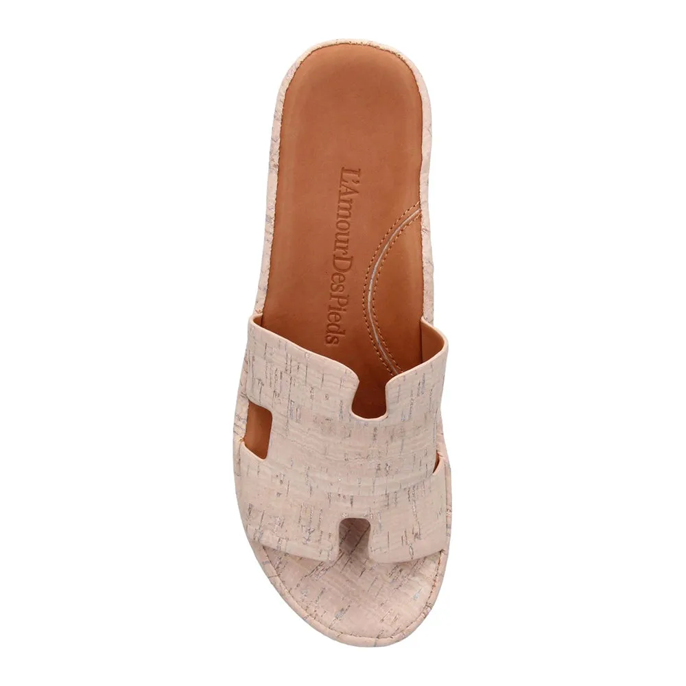 Catiana Slip on Sandal - Whitewash Cork Pointed Toe Slip On
