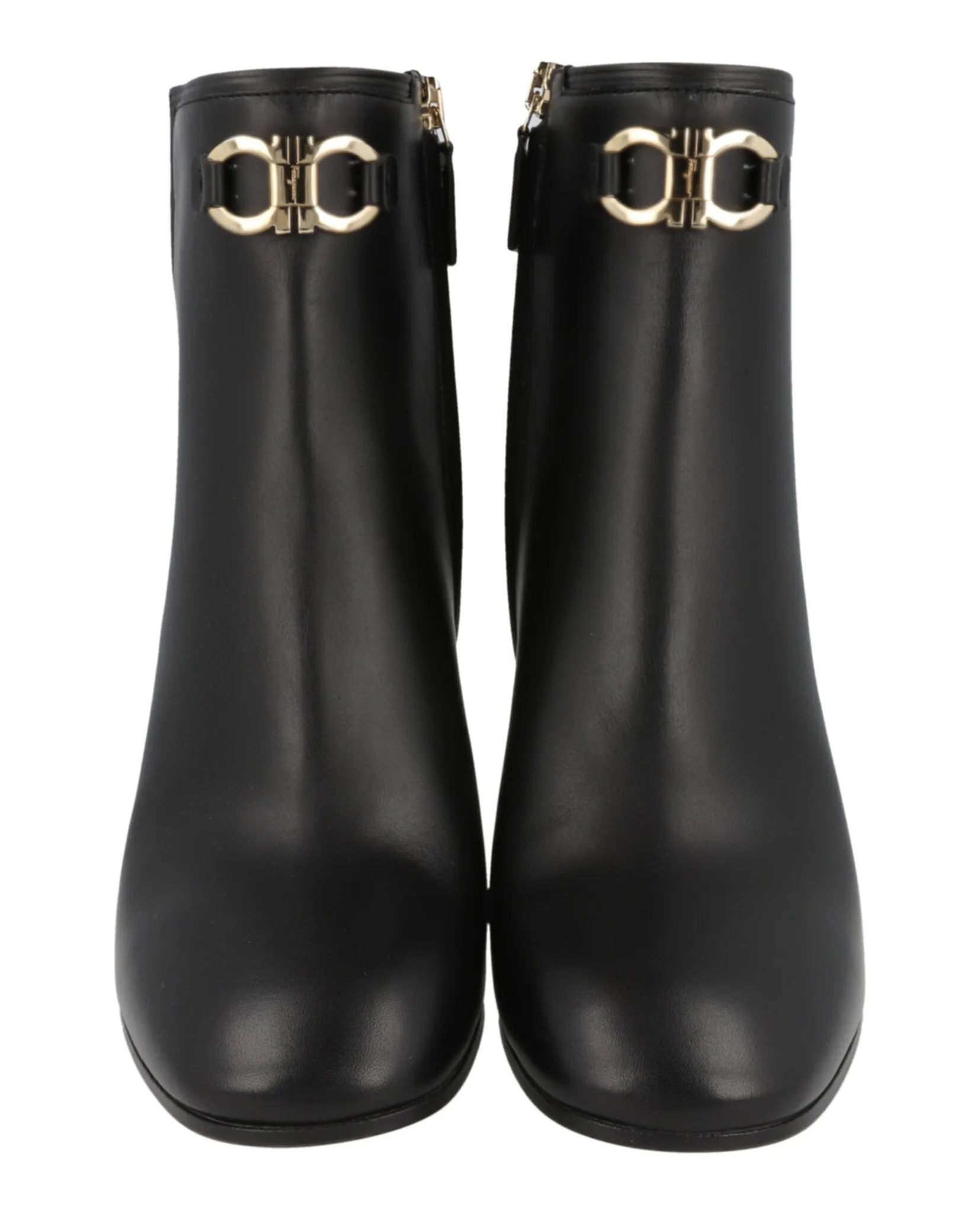 Catuja Leather Wedge Booties Cream Ankle Boots