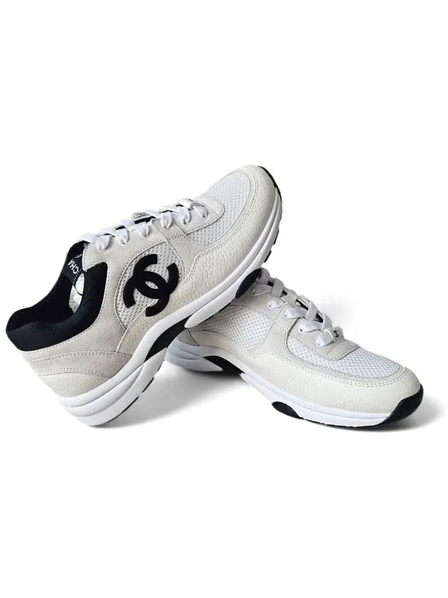 CC Logo Suede Tennis Low Top Sneakers Black Chanel Most Comfortable Tennis Shoes For Walking
