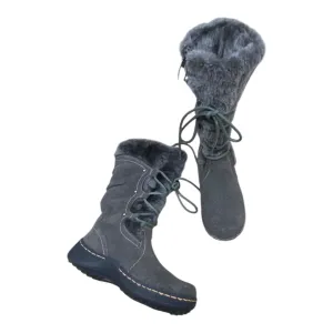 Water Resistant Work Boots Boots Snow By Bare Traps In Grey, Size:6