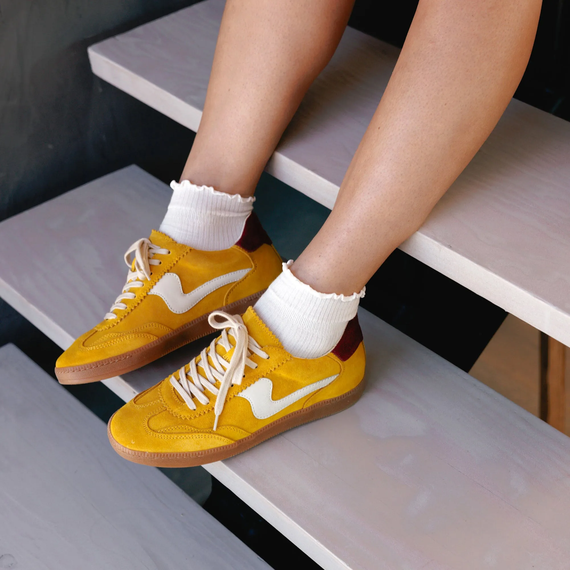 Best Platform Sneakers NOTICE SNEAKERS MUSTARD SUEDE