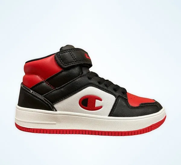Champion scarpa sneakers da bambino Rebound 2.0 Mid S32265-CHA-KK001 nero-bianco-rosso Culture Sneakers