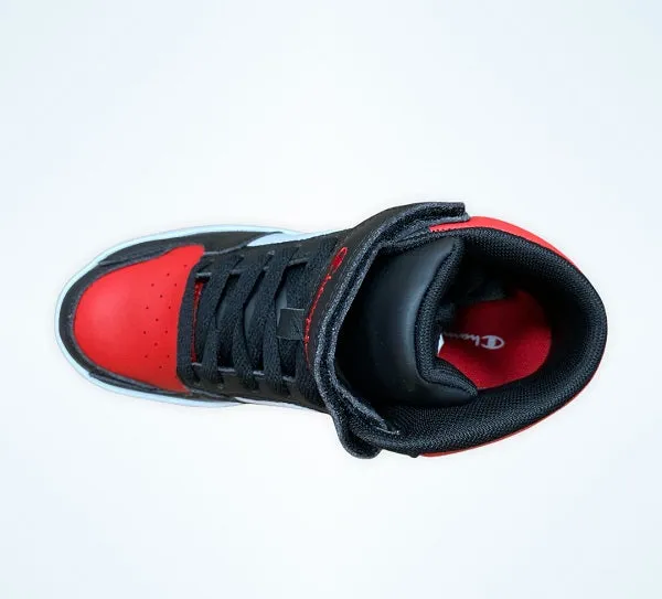 Atmos Sneakers Champion scarpa sneakers da bambino Rebound 2.0 Mid S32265-CHA-KK001 nero-bianco-rosso