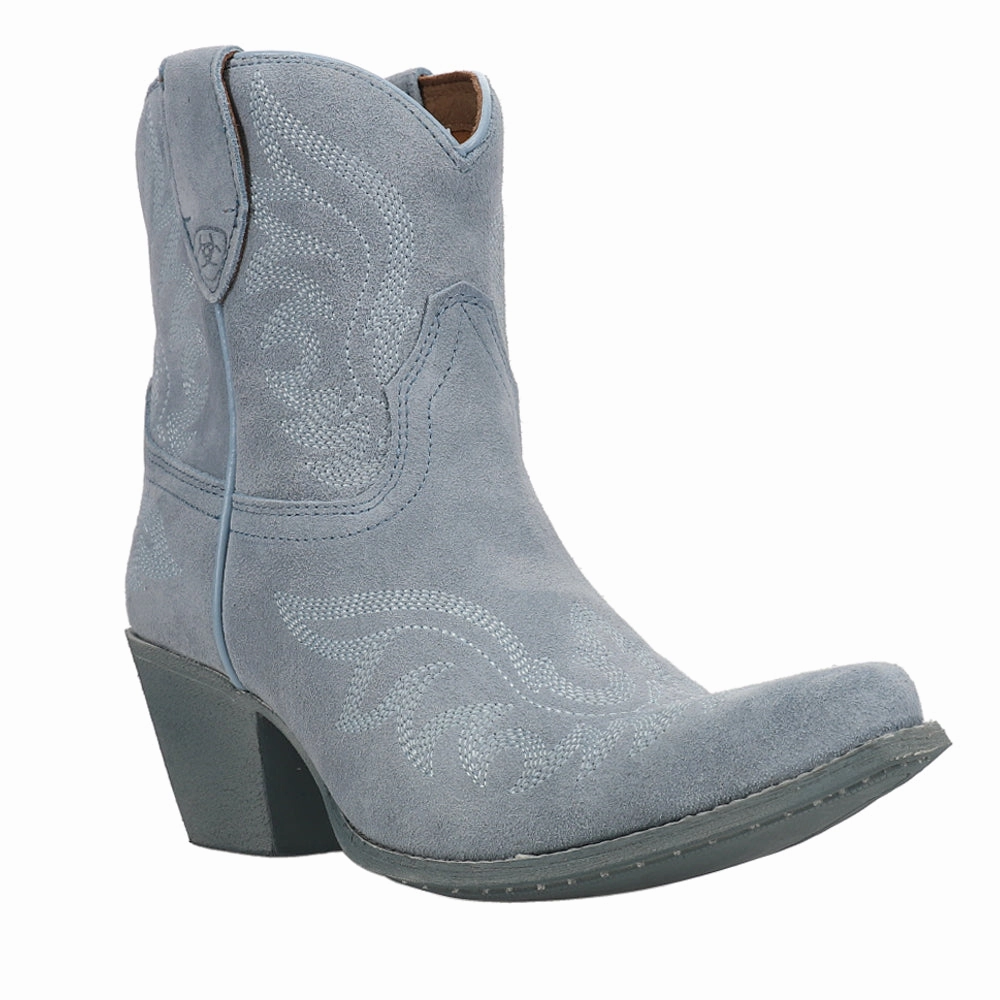 Side Zip Boots Chandler Embroidered Pointed Toe Pull On Cowboy Booties