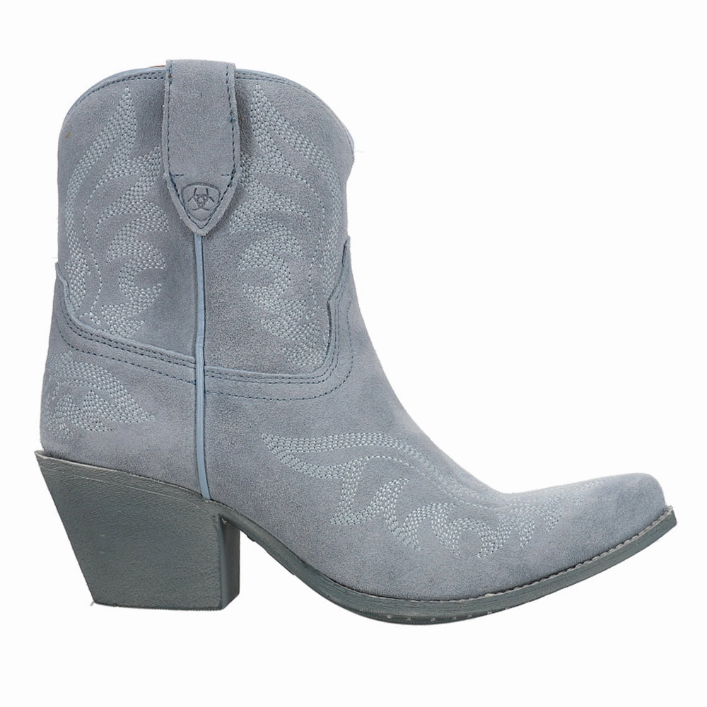 Comfortable Rain Boots Chandler Embroidered Pointed Toe Pull On Cowboy Booties