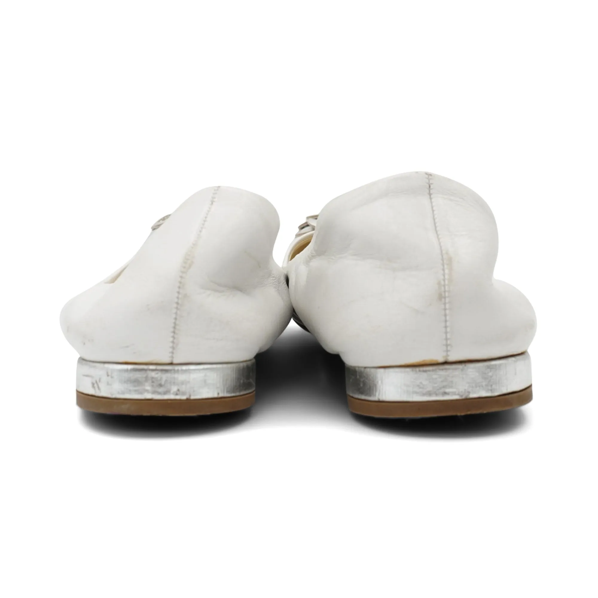 Feet In Flat Shoes Chanel 'Camellia' Flats - Women's 38