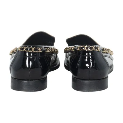 Chanel Patent Leather Loafers Tassle Loafers