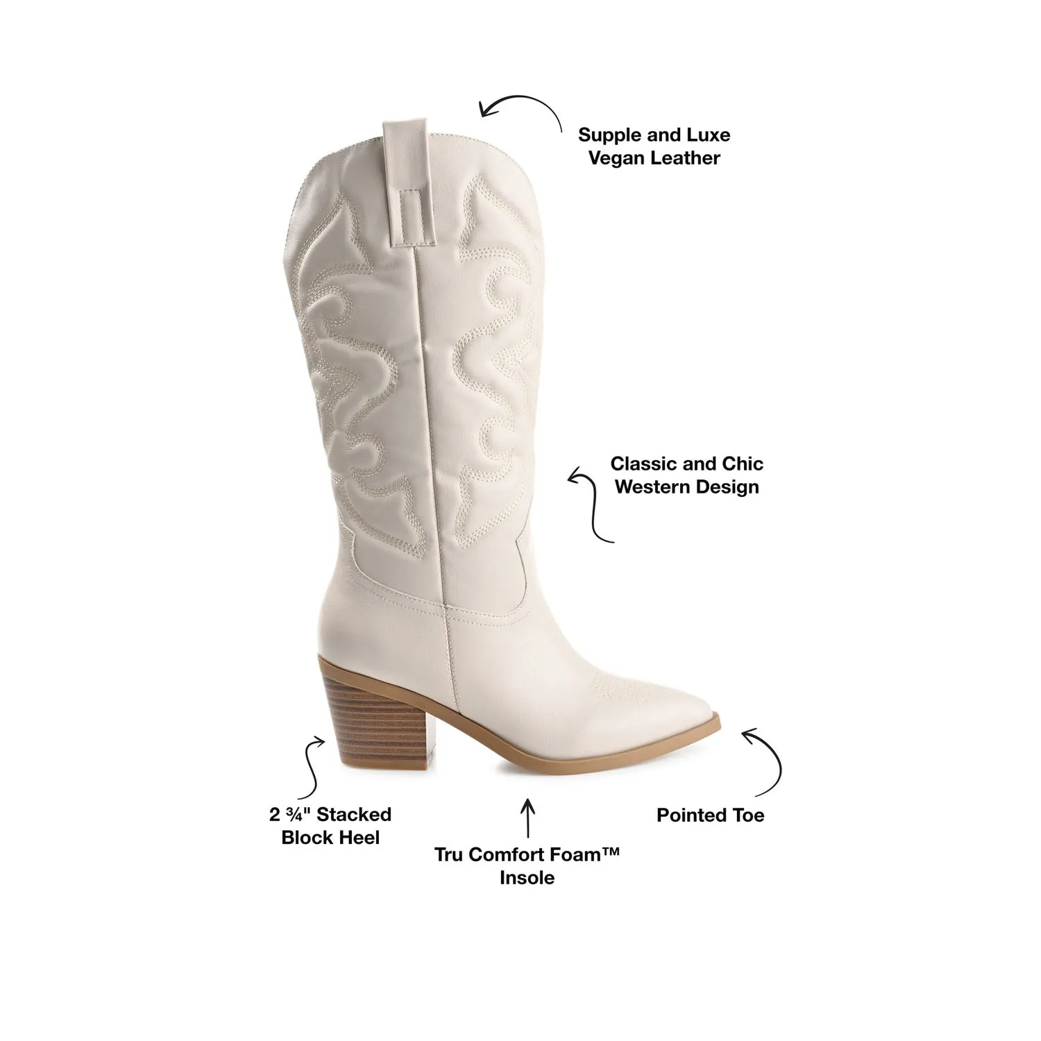 Waterproof Walking Boots CHANTRY COWGIRL BOOTS IN VEGAN LEATHER