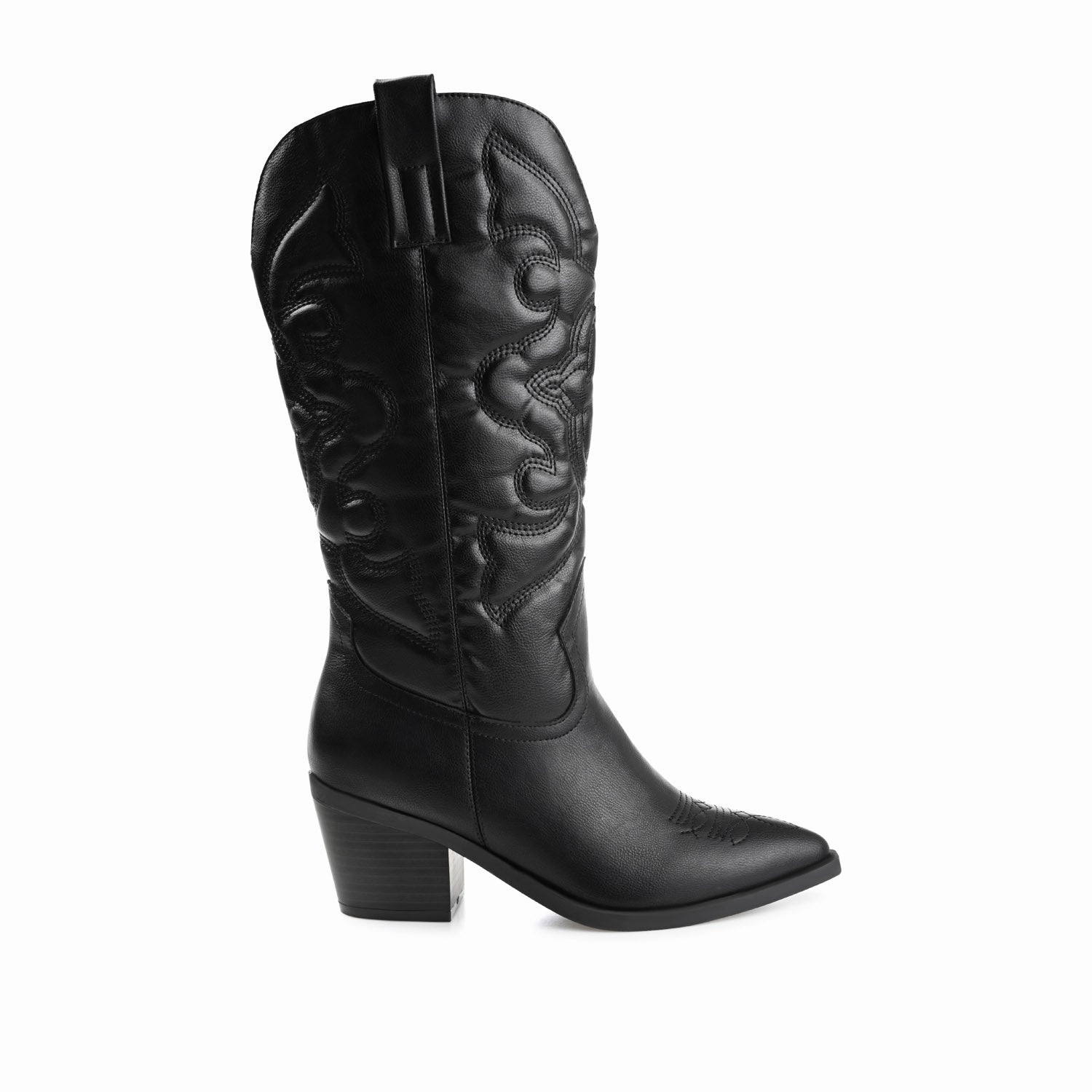 CHANTRY COWGIRL VEGAN LEATHER BOOTS IN WIDE CALF Ds Western Boots
