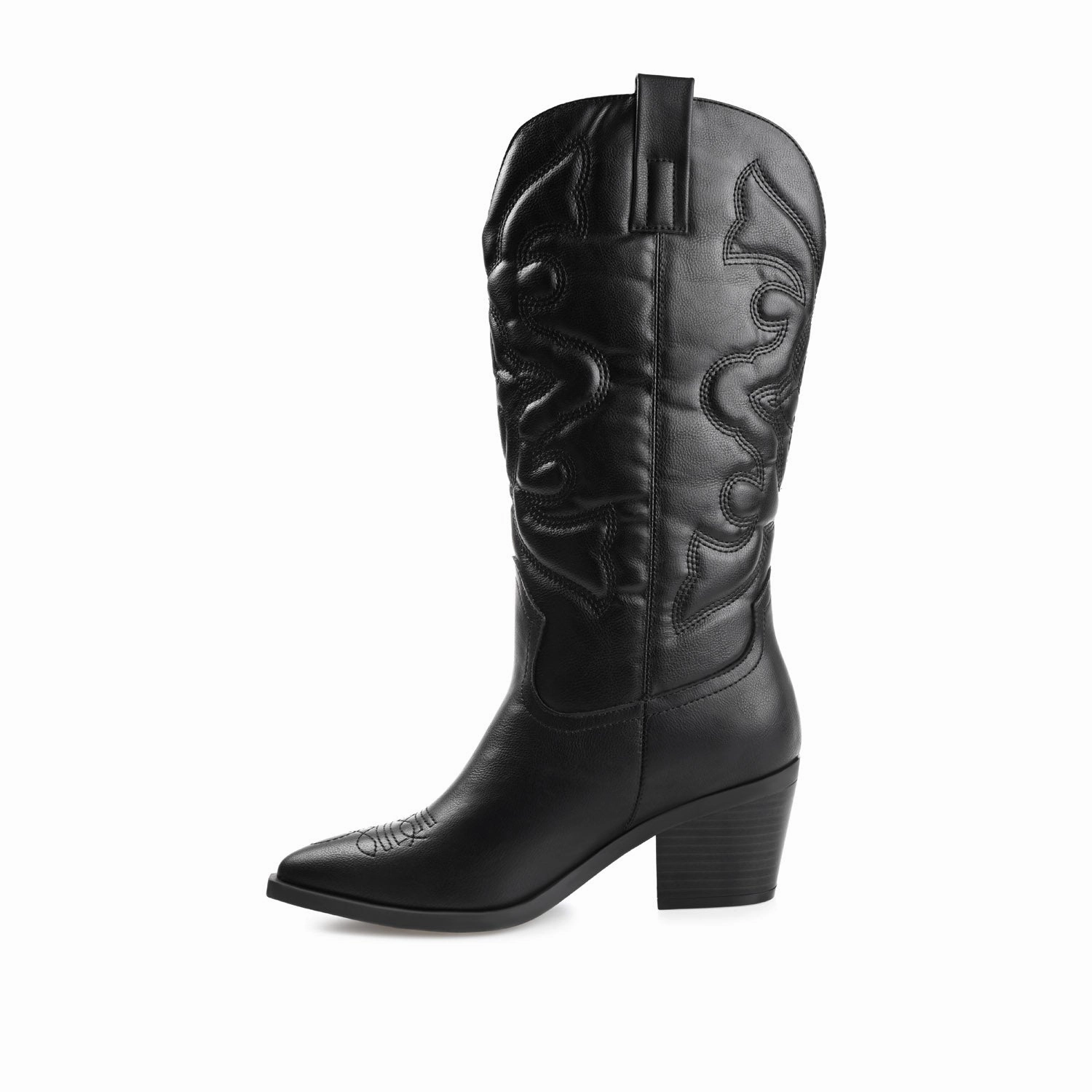 Hotshot Boots CHANTRY COWGIRL VEGAN LEATHER BOOTS IN WIDE CALF