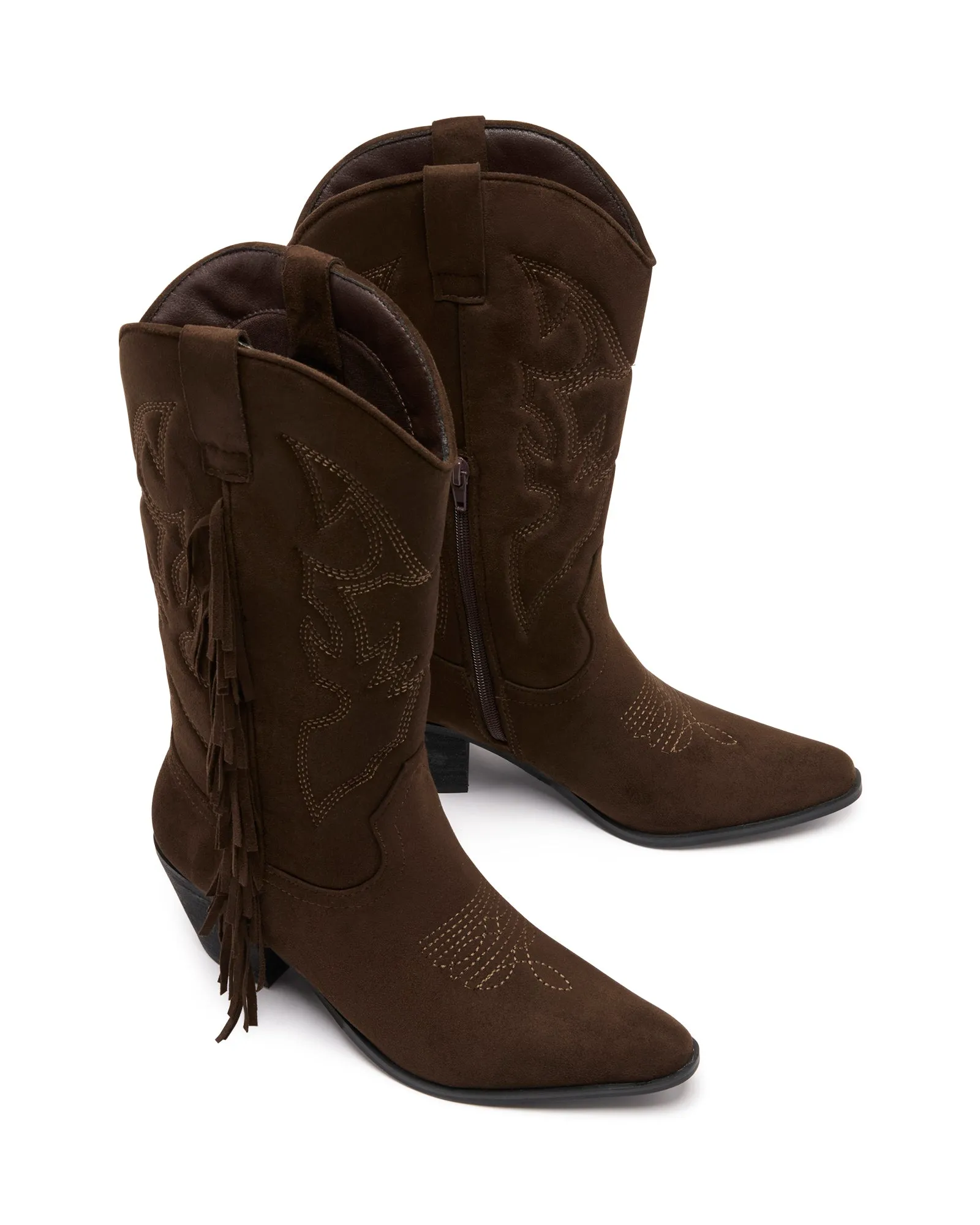 Chaos Western Boot Chocolate Microsuede Ugg Mini Boots