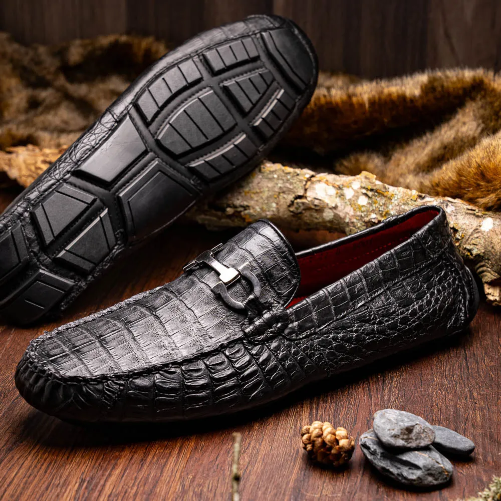 Loafers Leather Brown Parma Black