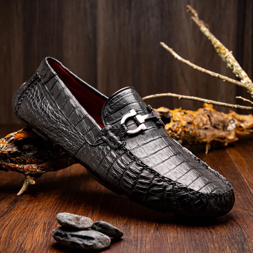 Parma Black Loafers With Pants