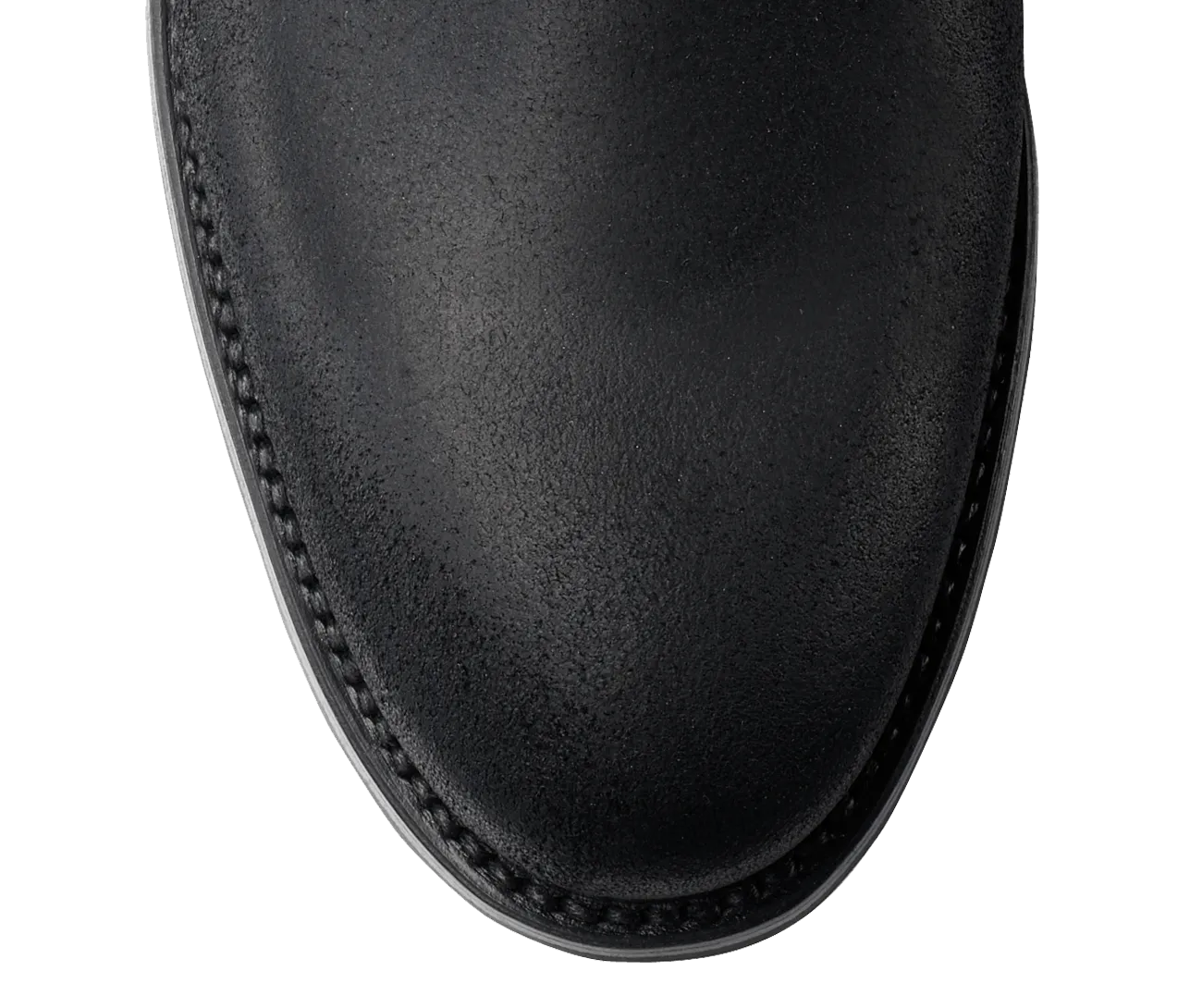 Chelsea 5 Black Rough-Out Suede Knee High Biker Boots