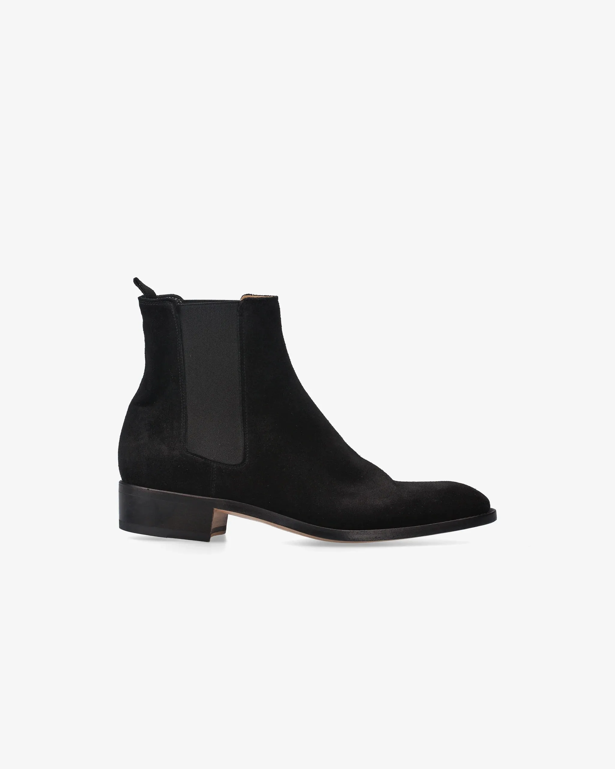 Wedge Heel Ankle Boots Chelsea Austinn 32125Z Black Suede