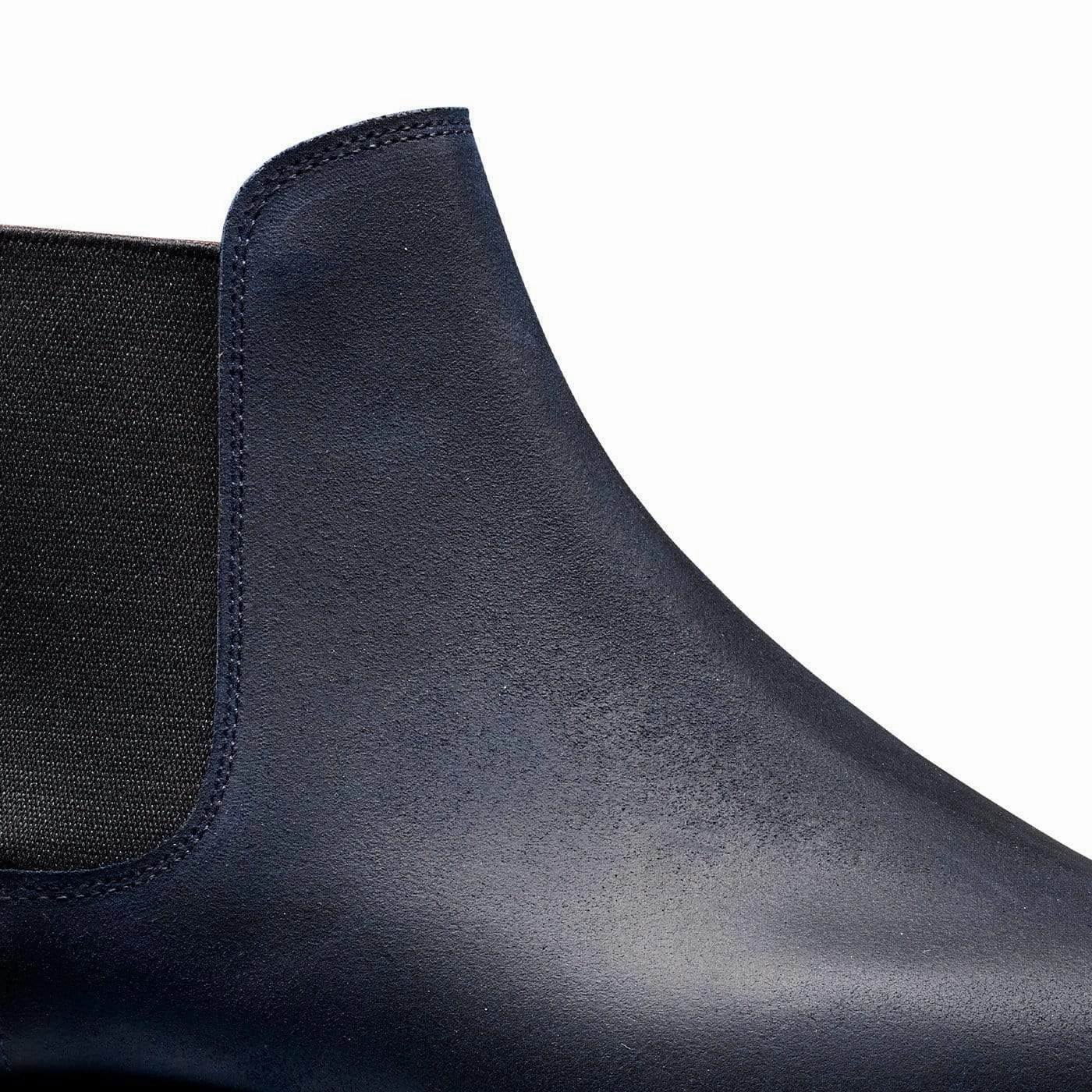 Ankle Boots Leather Chelsea 5 Navy Rough-Out Suede