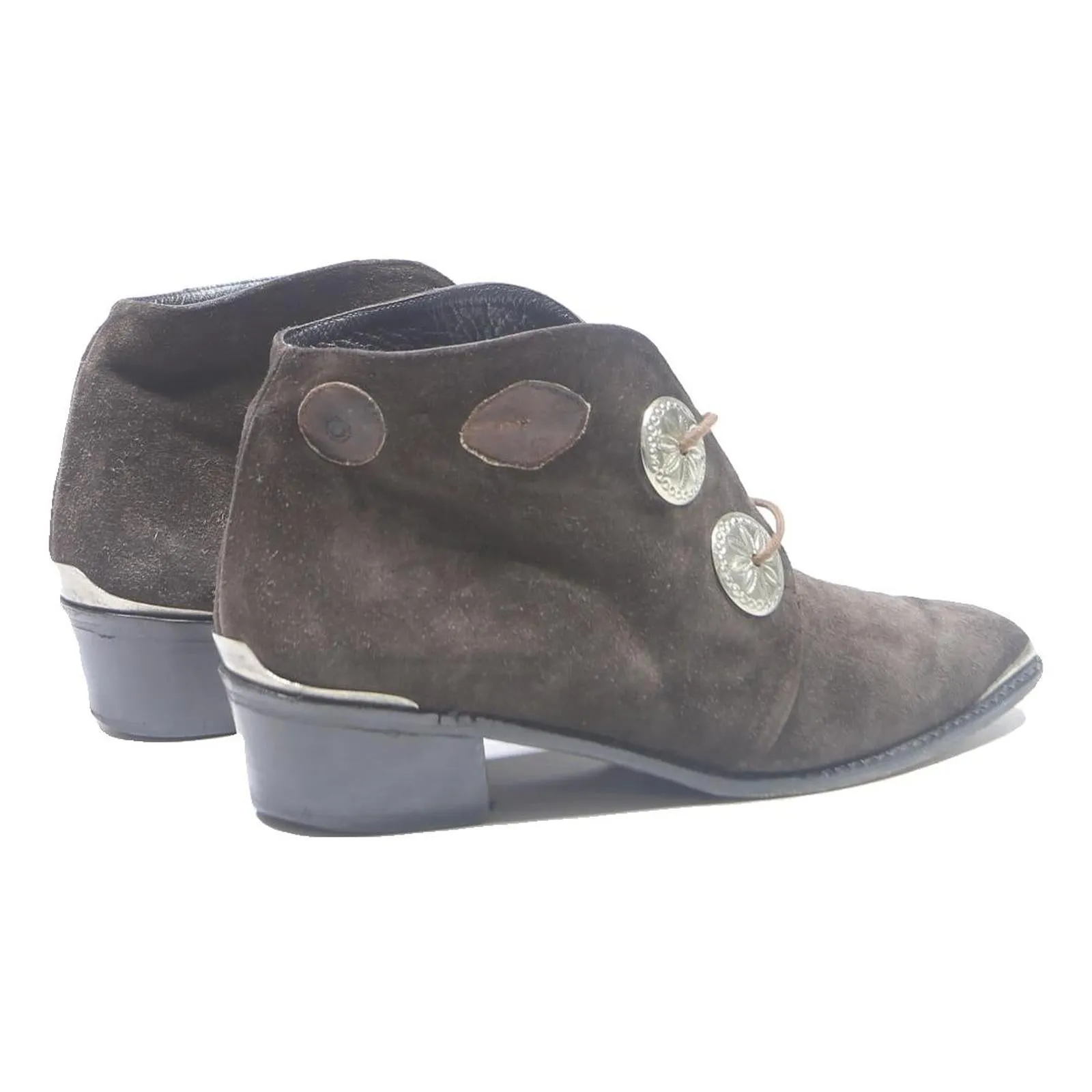 City Boots Fort Worth STUART WEITZMAN Ankle Boots Womens Brown Leather UK 6.5 Western Style Pointed