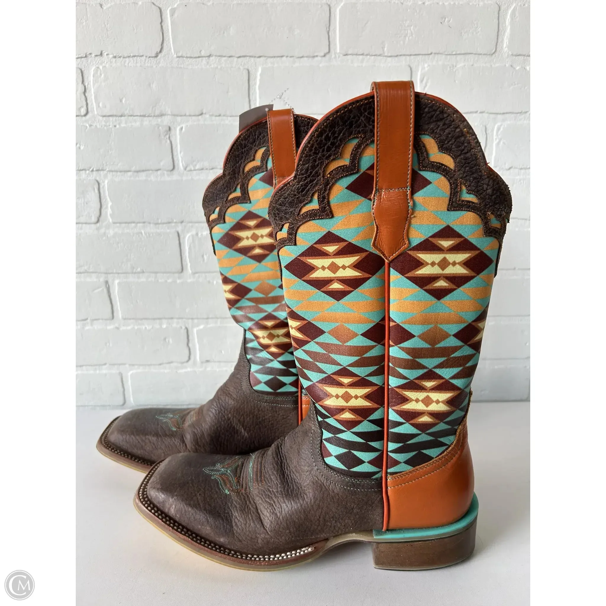 Grant Stone Boots Boots Western By CINCH In Brown & Orange, Size: 10