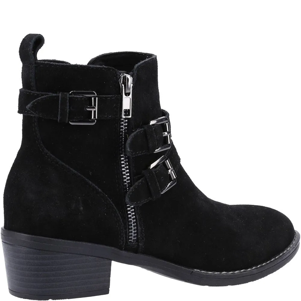 Hush Puppies Jenna Ankle Boot Chunky Slip On Ankle Boots