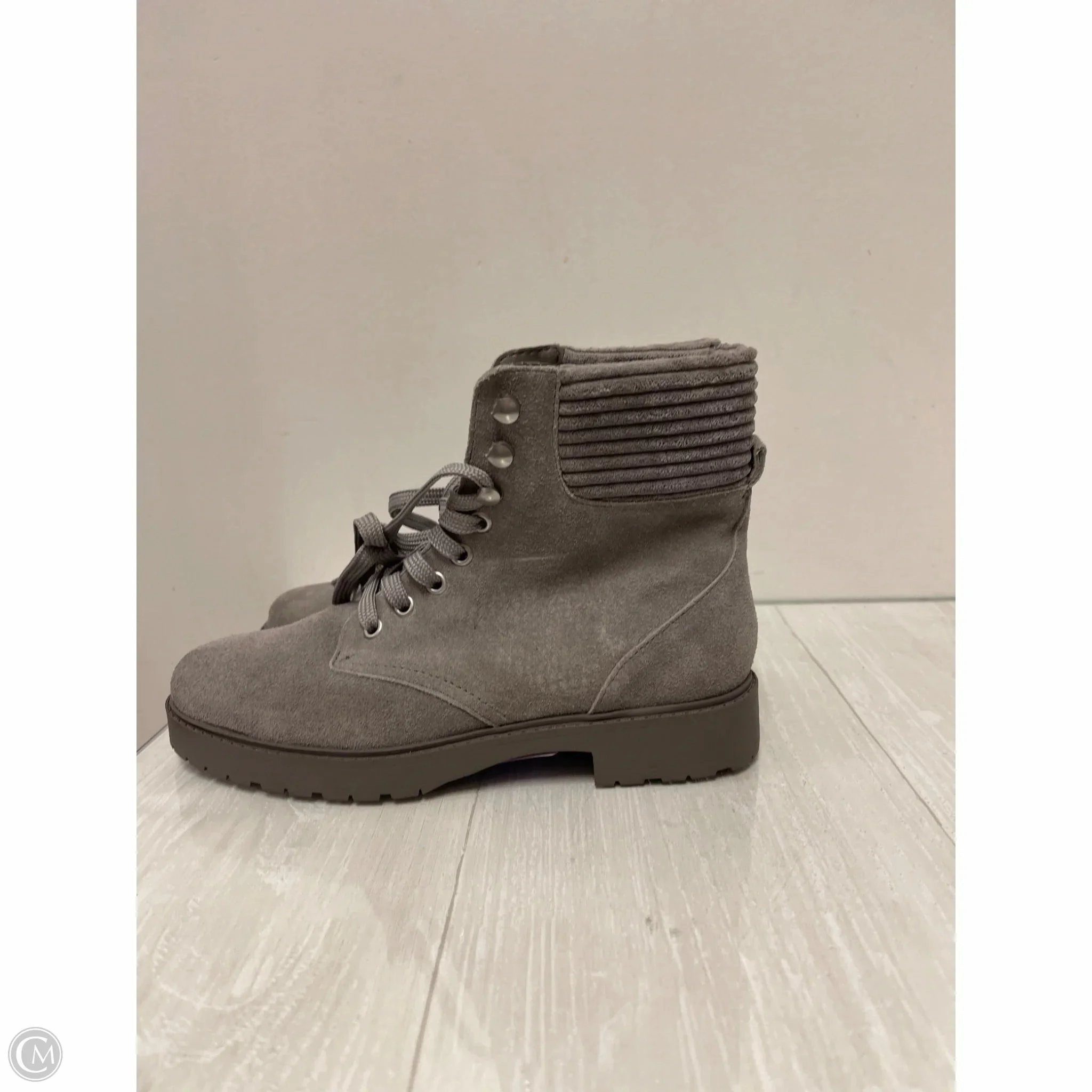 Flowery Ankle Boots Boots Ankle Flats By Splendid In Grey, Size: 7