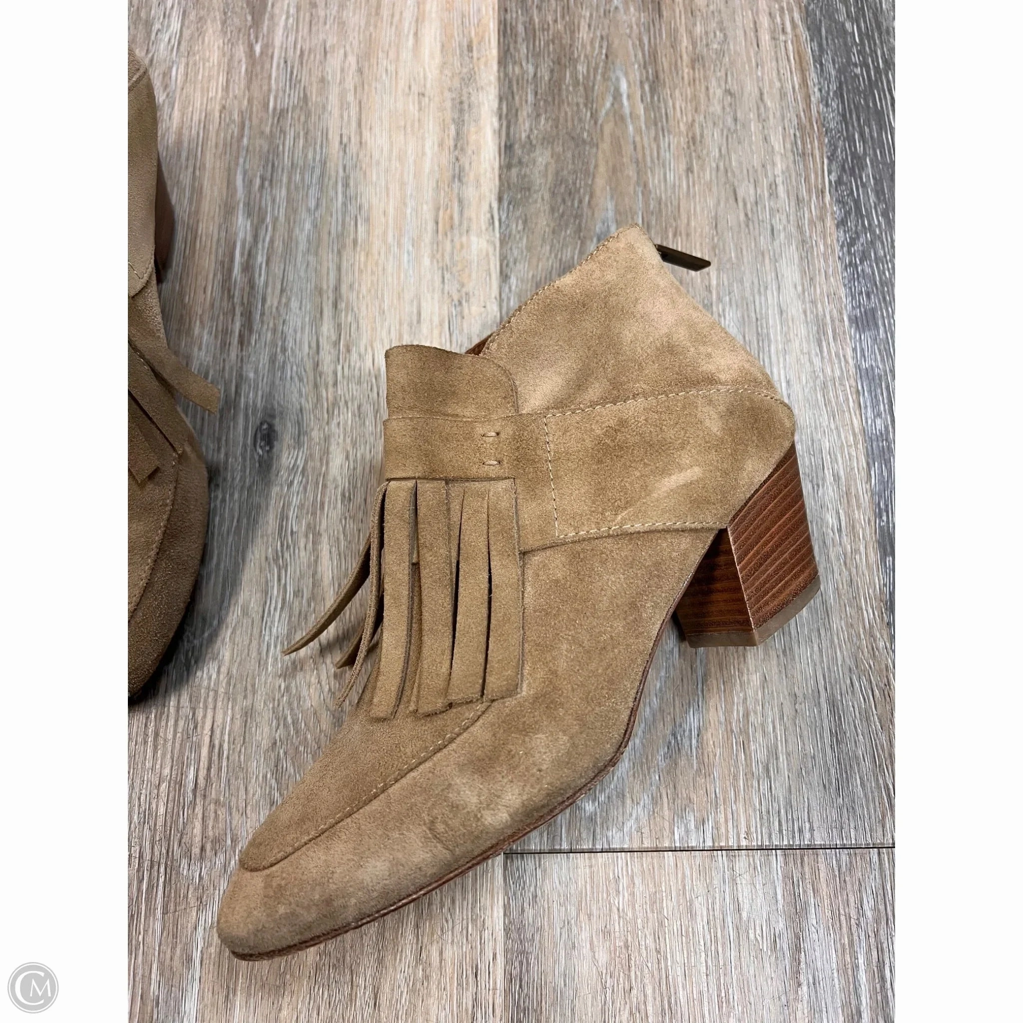 Boots Ankle Heels By Aquatalia In Brown, Size: 7.5 Ankle Boots Kitten Heel