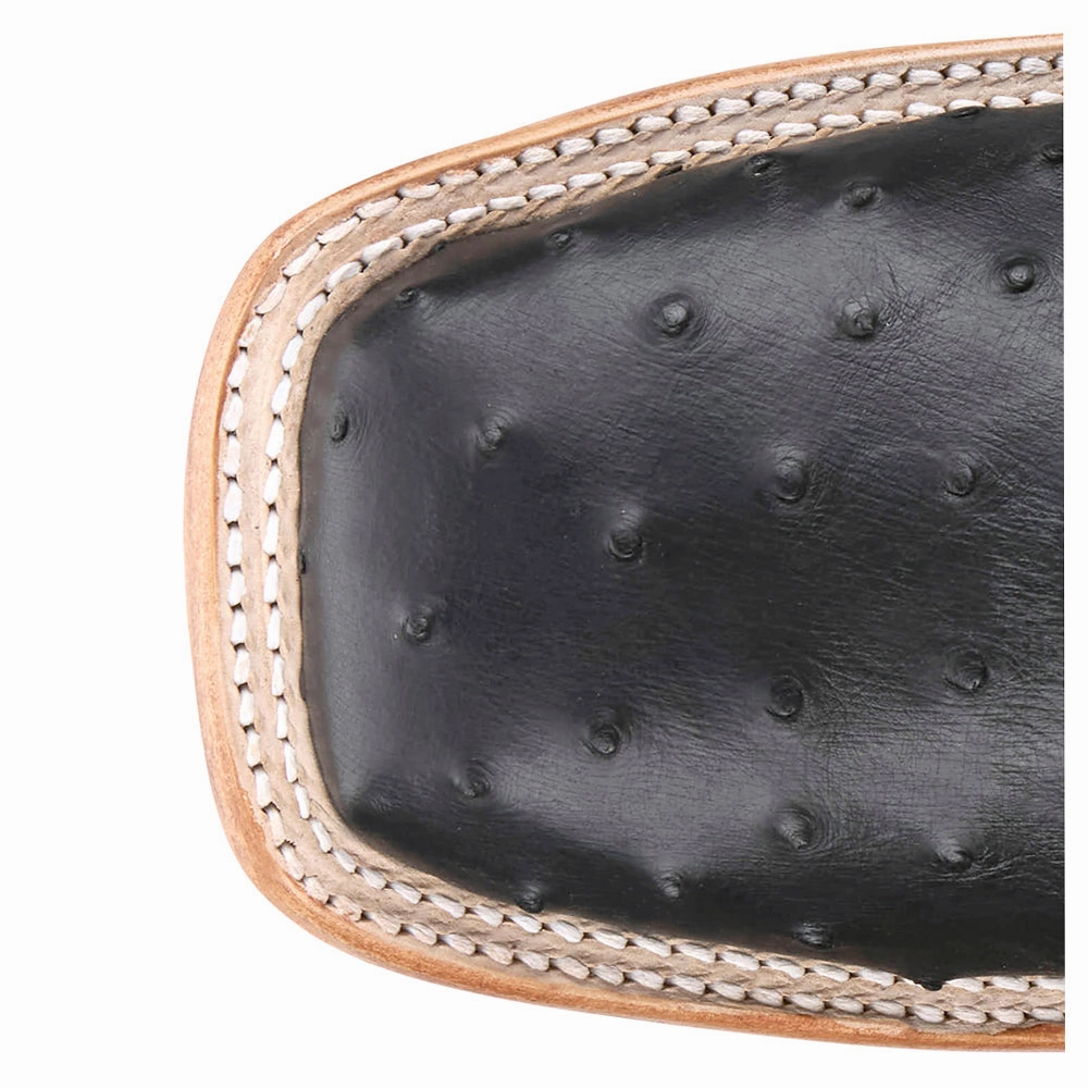 Chisolm 13 Inch Full Quill Ostrich Square Toe Cowboy Boots Mschf Boots