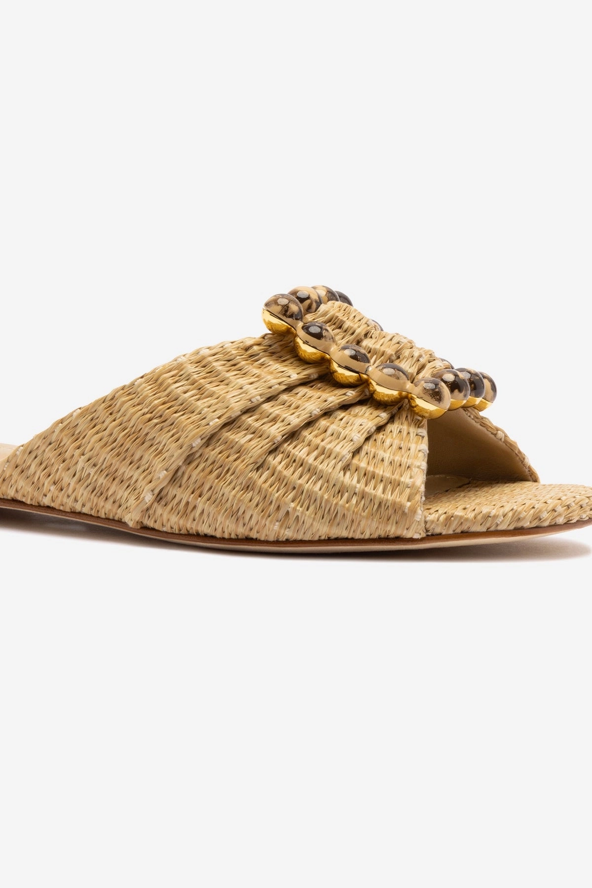 Chloe Gosselin by Larroud Nova Flat In Natural Raffia Casual Flat Shoes