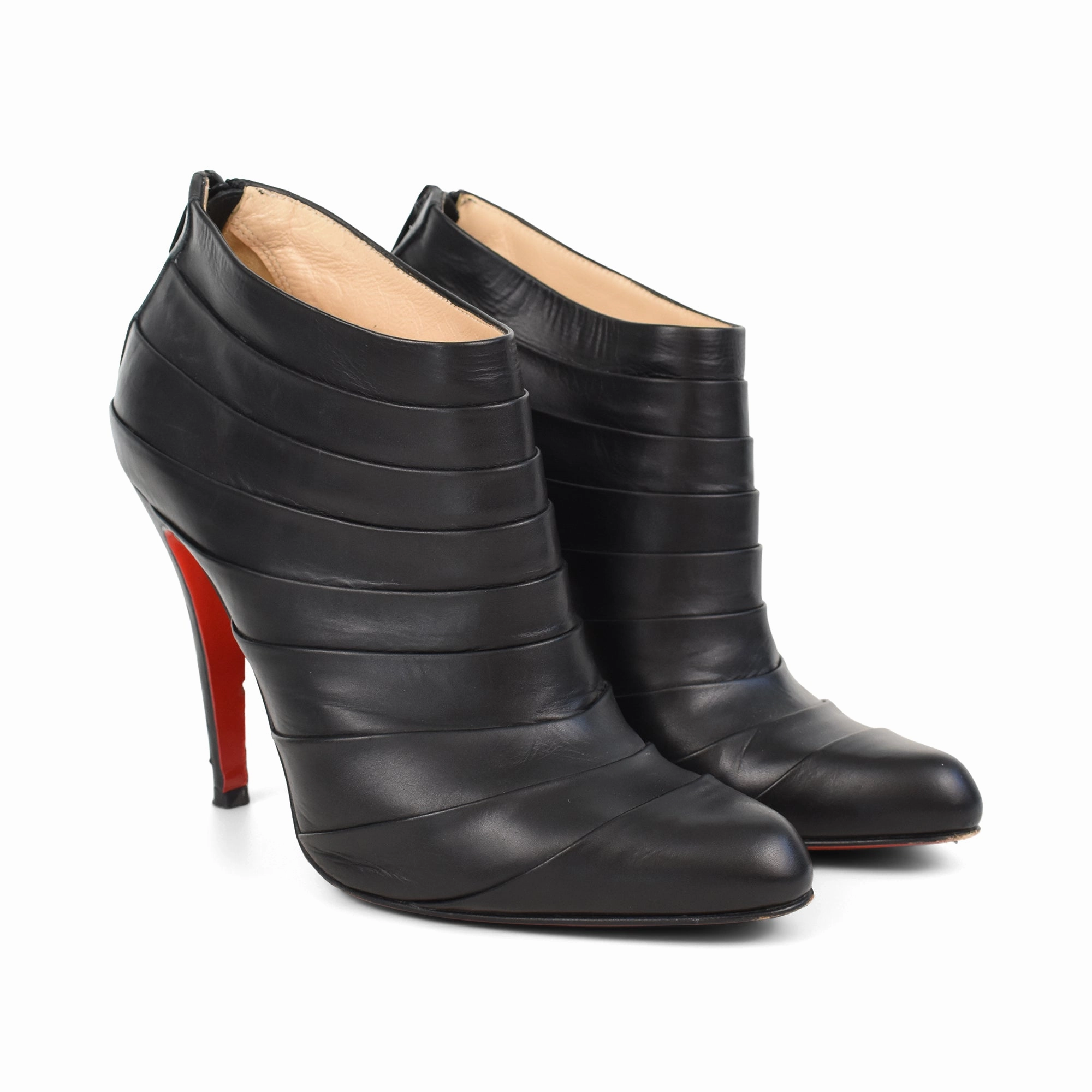 Flat Heel Ankle Boots Christian Louboutin 'Oron' Booties - Women's 37.5