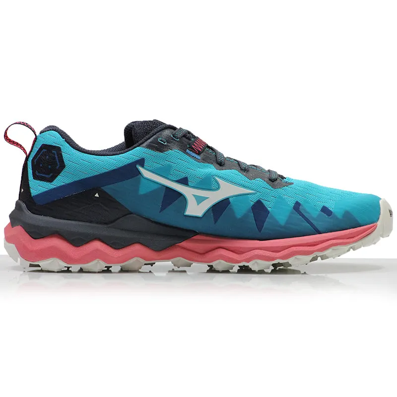 Best On Shoes For Running Mizuno Wave Daichi 6 Women's Trail Shoe - Scuba Blue/Snow White/Tea Rose
