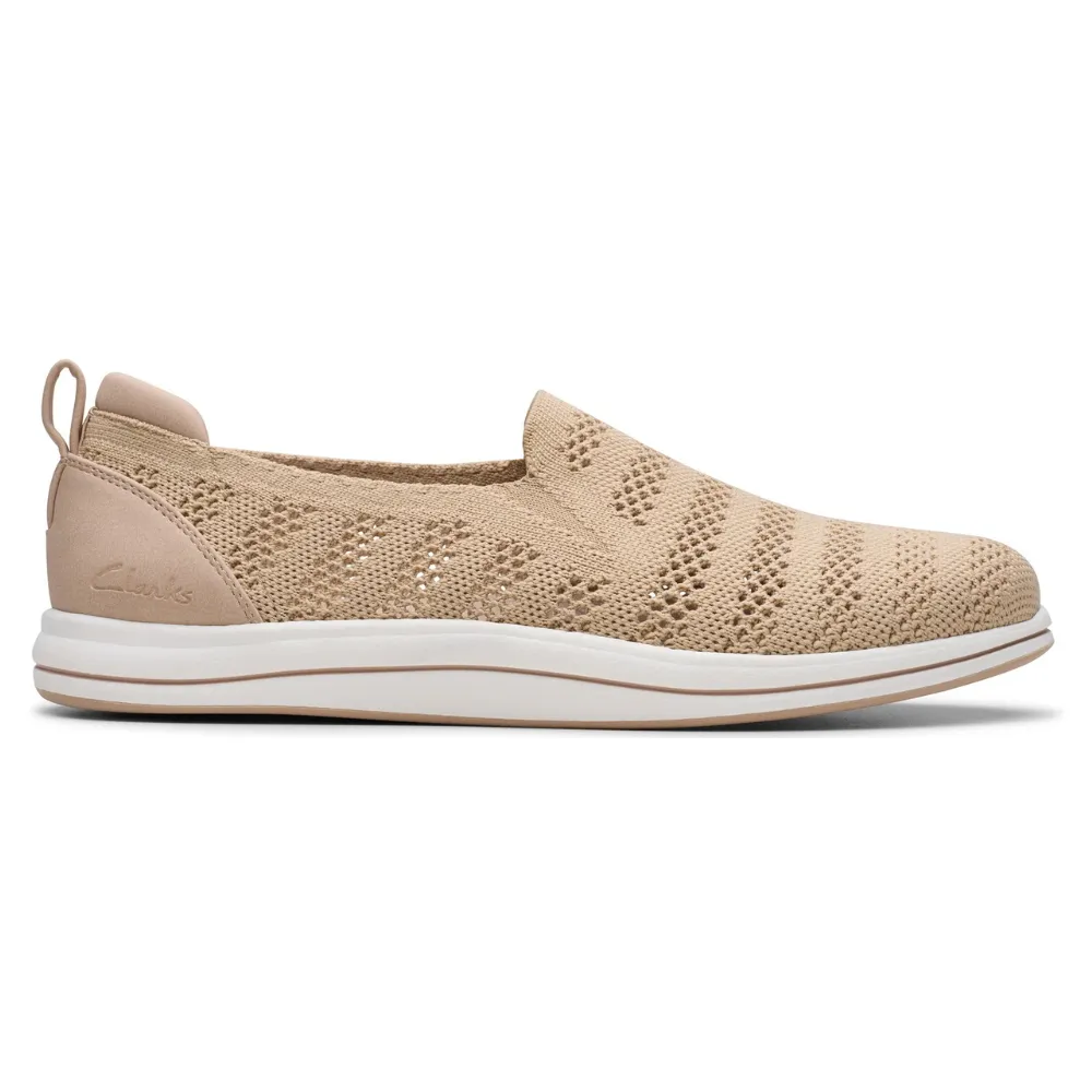 Clarks Breezey Izzy Sand Slip-On Shoe (Women's) Shoes Slip On Canvas