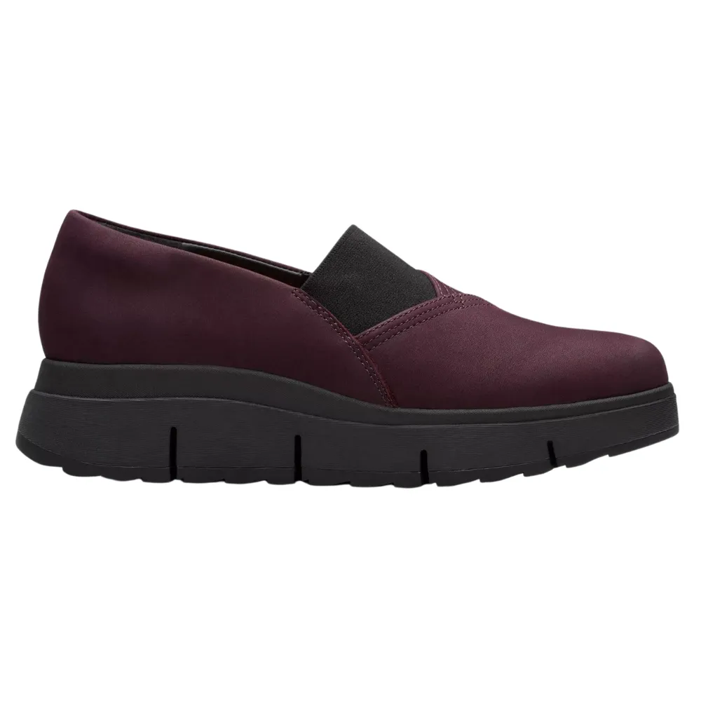 Clarks Loriini West Plum Nubuck Slip-On (Women's) Dress