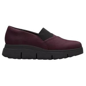 Casual Slip Ons Clarks Loriini West Plum Nubuck Slip-On (Women's)