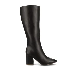 Knee High Boots Wide Calf AMEYLIA VEGAN LEATHER KNEE-HIGH BOOTS IN WIDE WIDTH & CALF