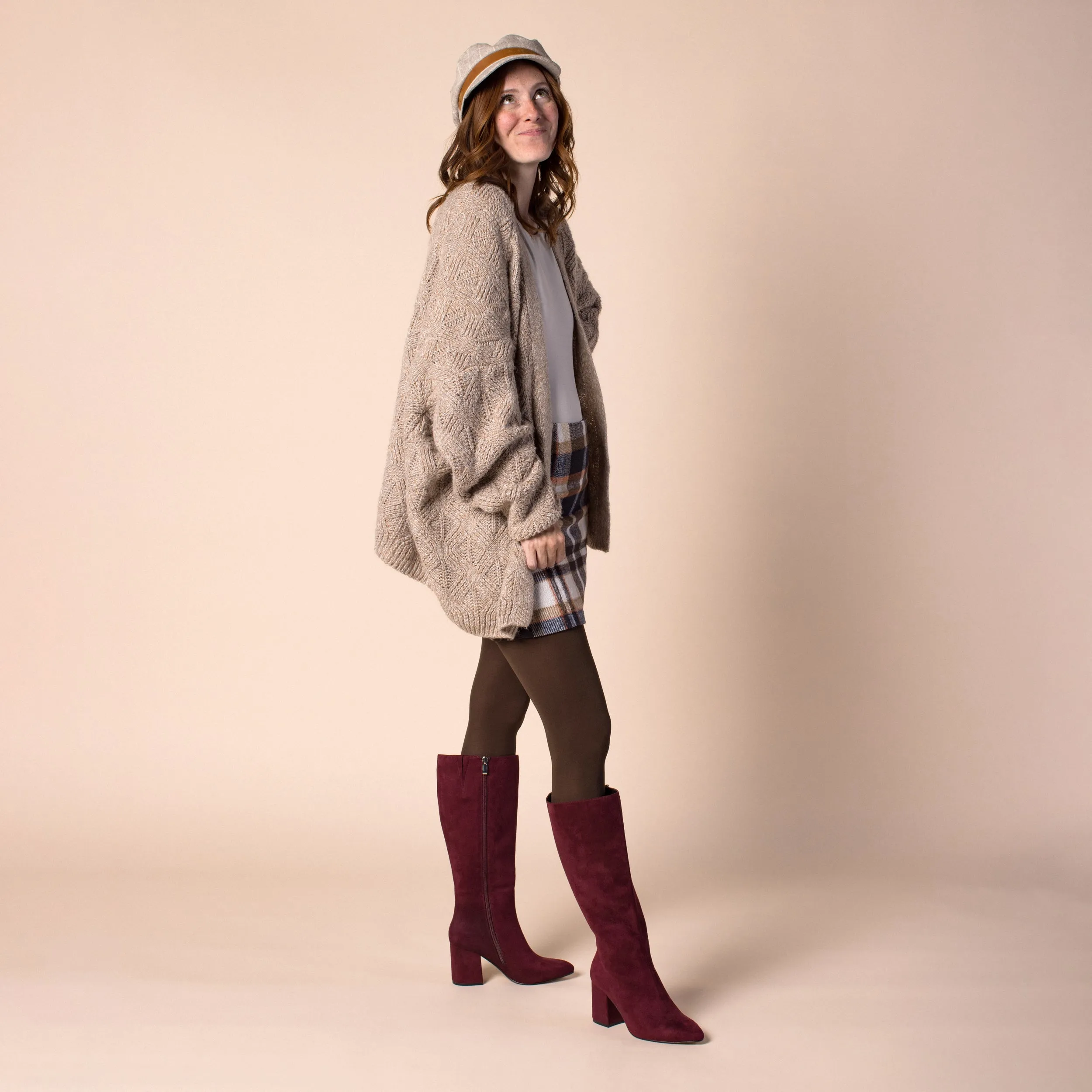 AMEYLIA VEGAN LEATHER KNEE-HIGH BOOTS IN WIDE WIDTH & CALF Bmw Motorcycle Boots