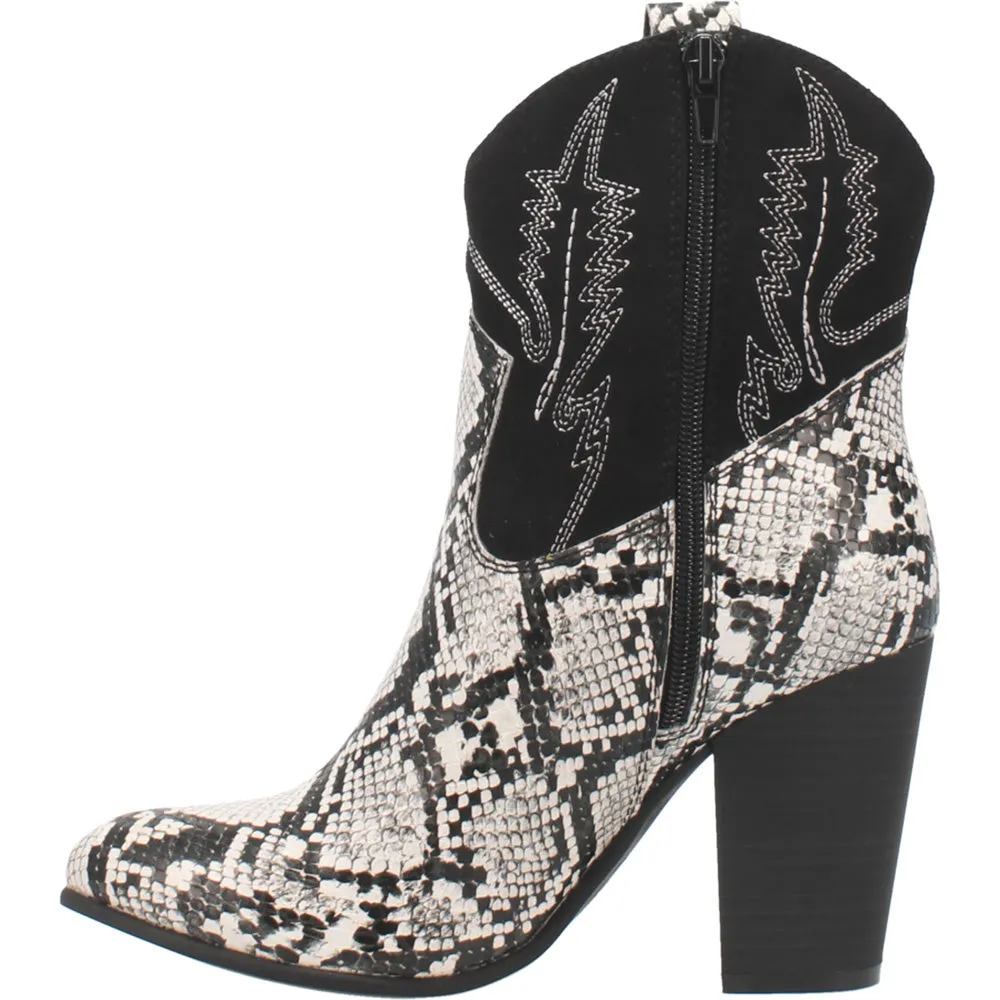 Aerosole Boots Slayer Snake Round Toe Cowboy Booties