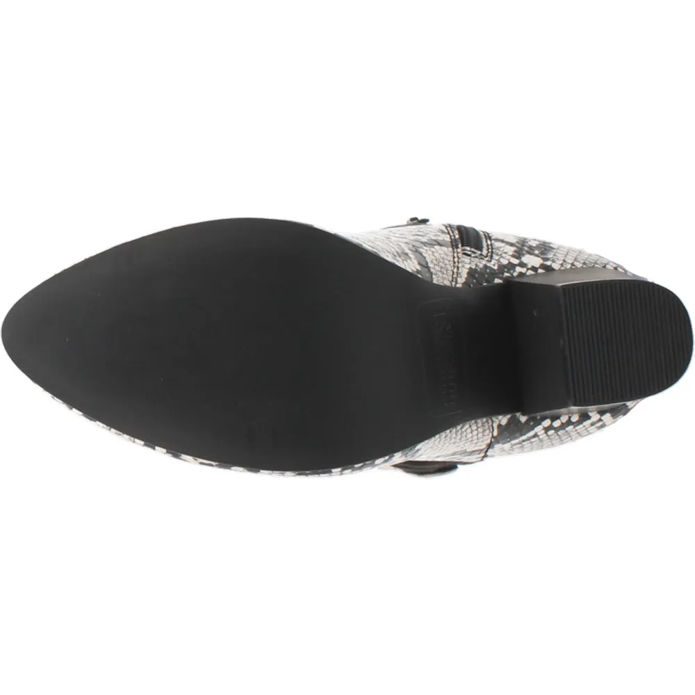 Slayer Snake Round Toe Cowboy Booties Paris Boots